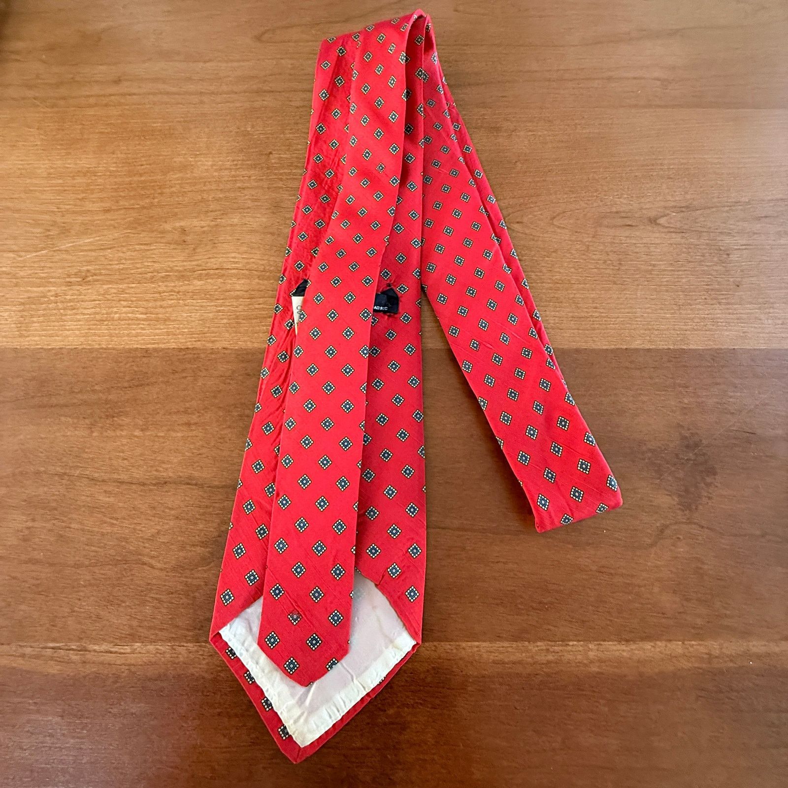 Brooks Brothers Brooks Brothers Makers Red Geometric Silk Necktie Size ONE SIZE - 2 Thumbnail