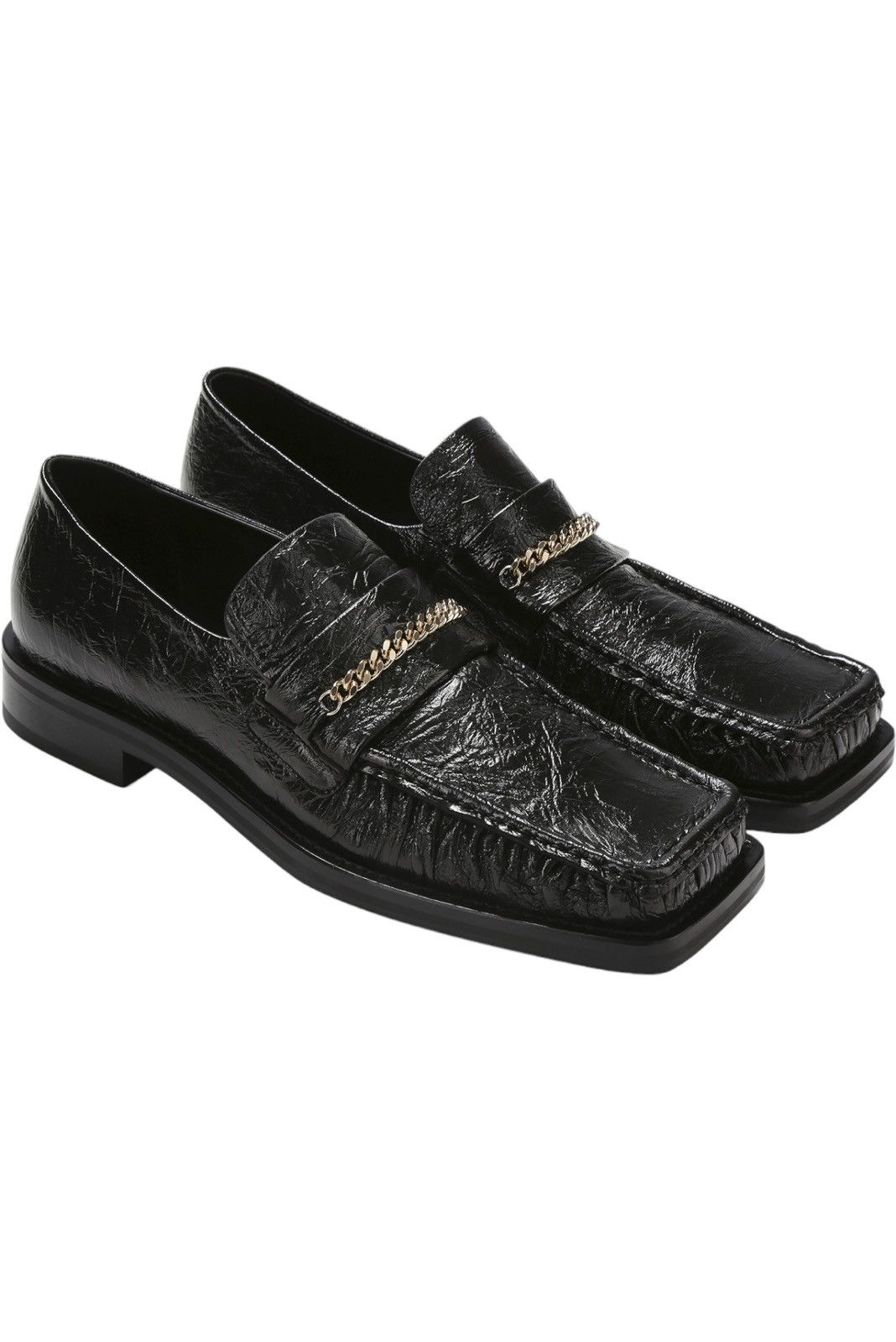 image of Martine Rose Square Toe Loafers in Black, Men's (Size 9)