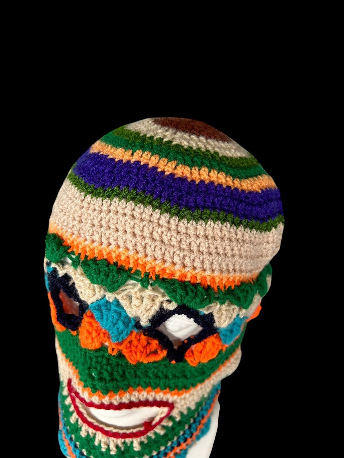 Japanese Brand × Kapital × Vintage Very Rare Crochet Knitted Handmade Balaclava Masked ☠️☠️ Size ONE SIZE - 10 Thumbnail