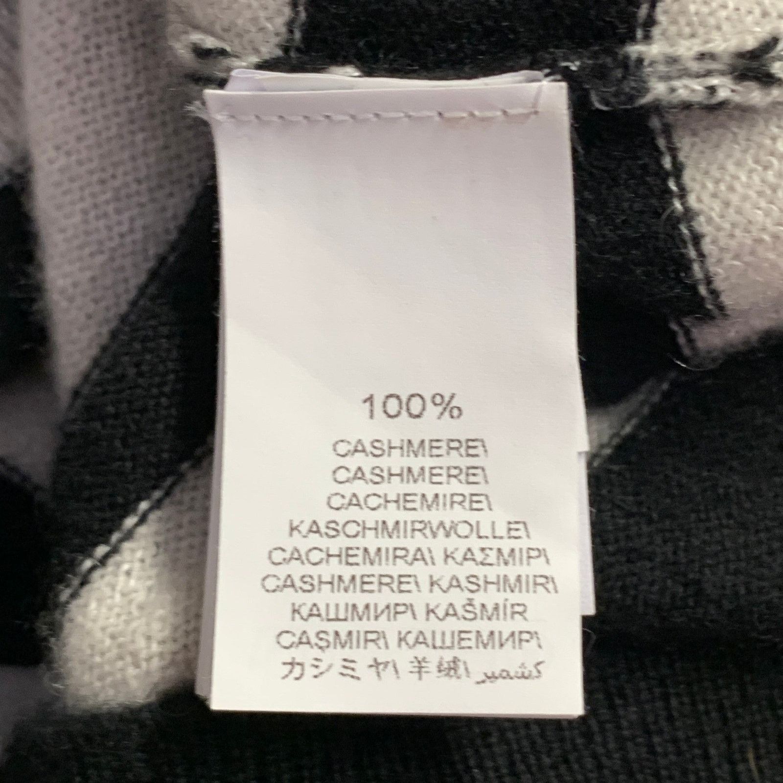 Brunello Cucinelli Black White Cashmere Stripe Monili Beaded Sequined Cardigan Size L / US 10 / IT 46 - 6 Thumbnail