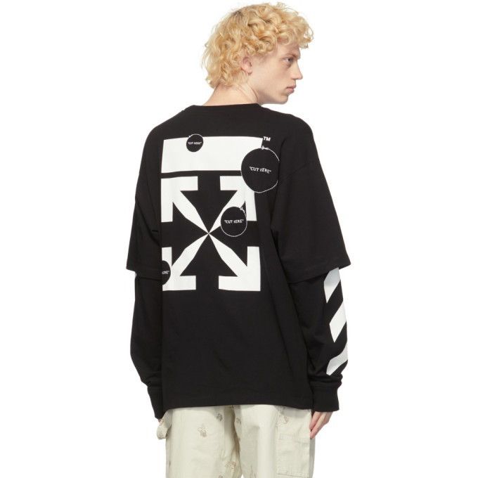 Off-White Off White Fw20 Cut Here Longsleeve Tshirt Size US S / EU 44-46 / 1 - 13 Thumbnail