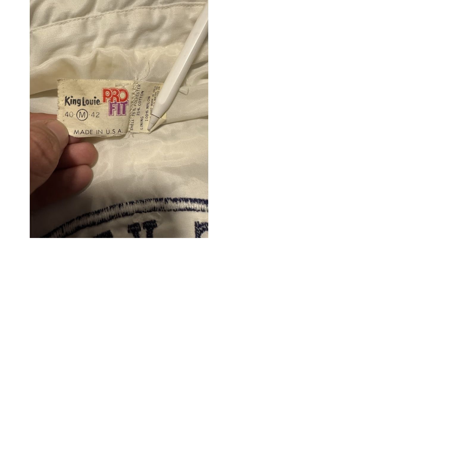 Red Wing VINTAGE King Louie Pro Fit Windbreaker Jacket M White Nylon USA 80s Red Wing Yacht Club Embroidered Logo Mens Size US M / EU 48-50 / 2 - 12 Thumbnail