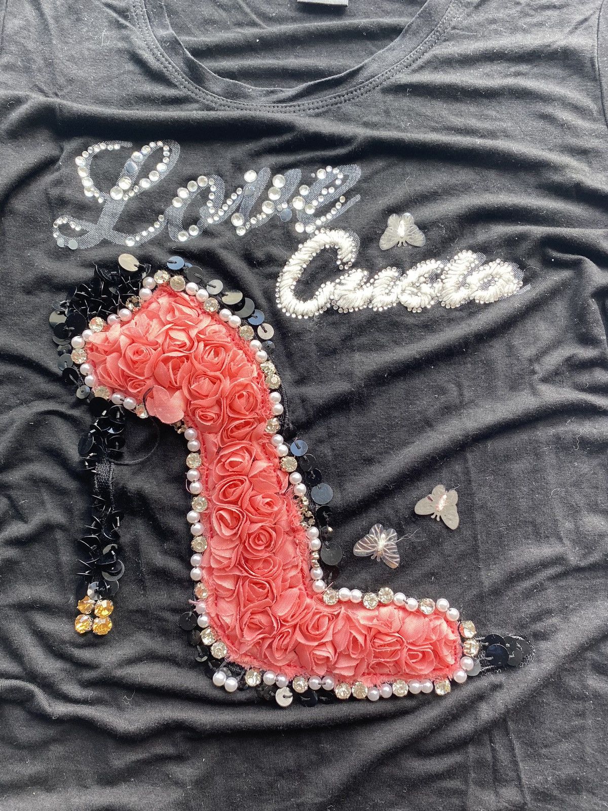 Custo Barcelona × Vintage 🔥Custo Barcelona Line Black Heels Logo Top Shirt Women Small Size S / US 4 / IT 40 - 2 Thumbnail