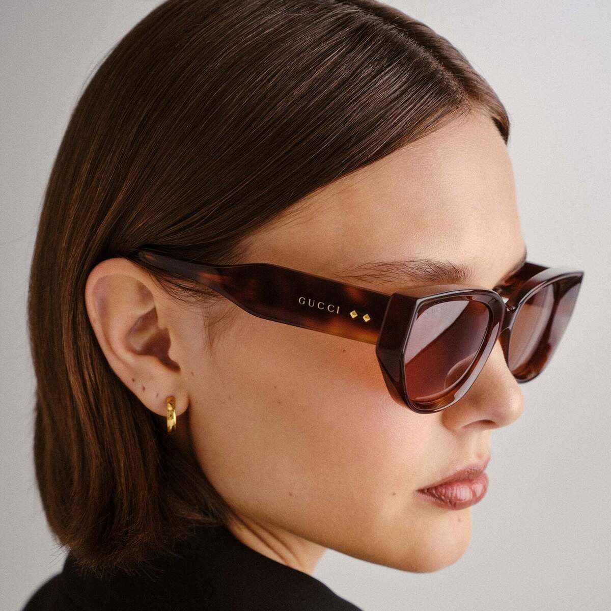 Gucci NEW Gucci GG1532SA 002 Havana Brown Women Authentic Size ONE SIZE - 3 Thumbnail