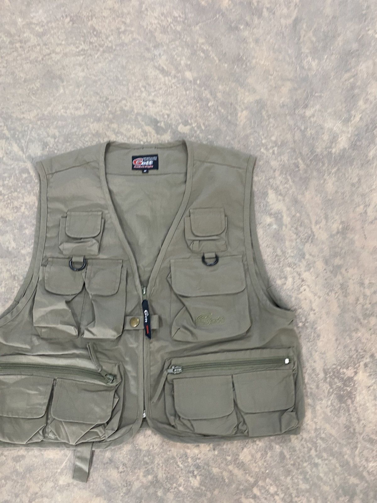 Japanese Brand Gett Utility Cargo Vest Multi Pocket Vest Army 90s Size US M / EU 48-50 / 2 - 18 Thumbnail