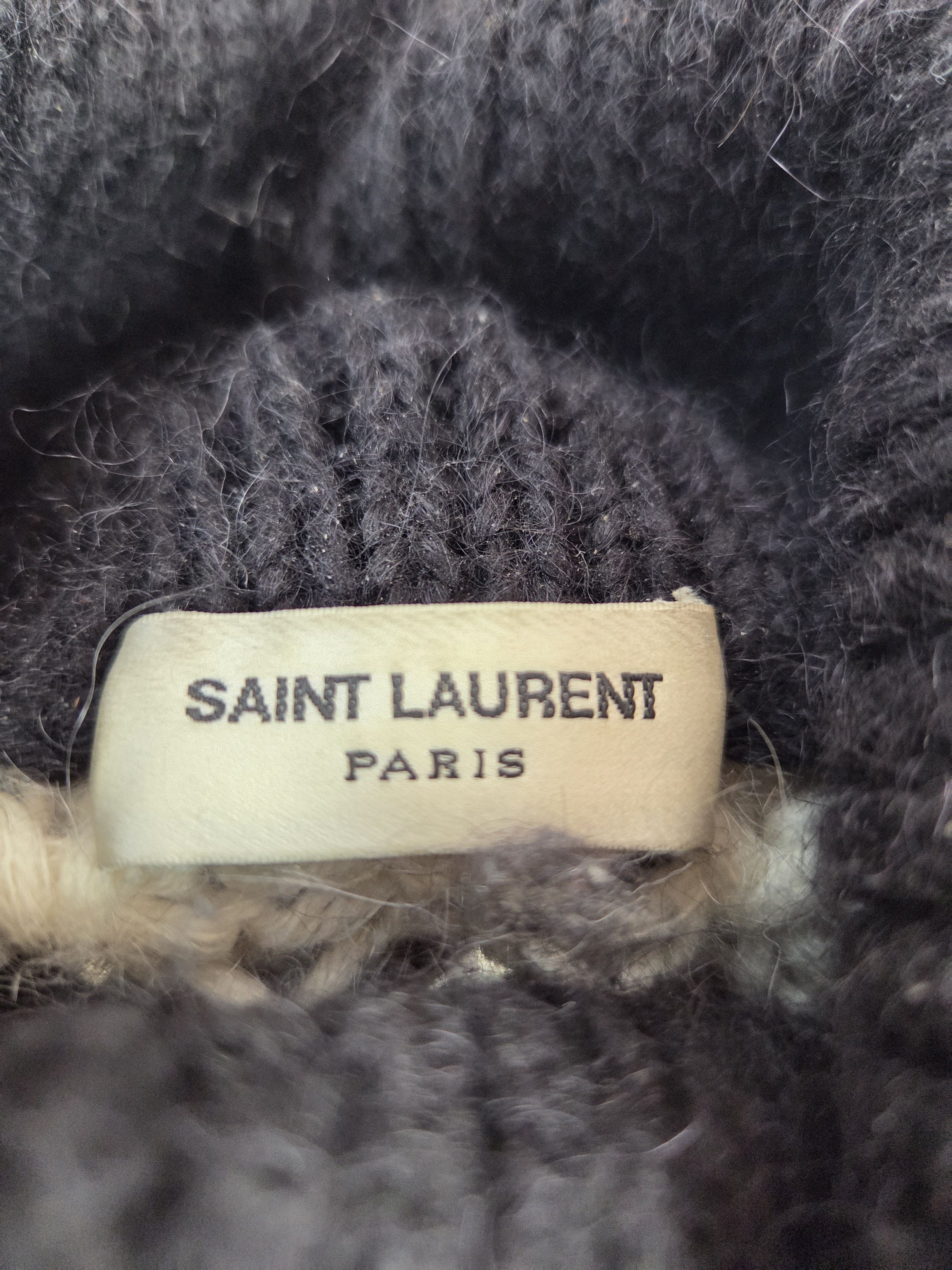 Saint Laurent Paris Saint Laurent Striped cable knit turtleneck sweater Size US M / EU 48-50 / 2 - 4 Thumbnail