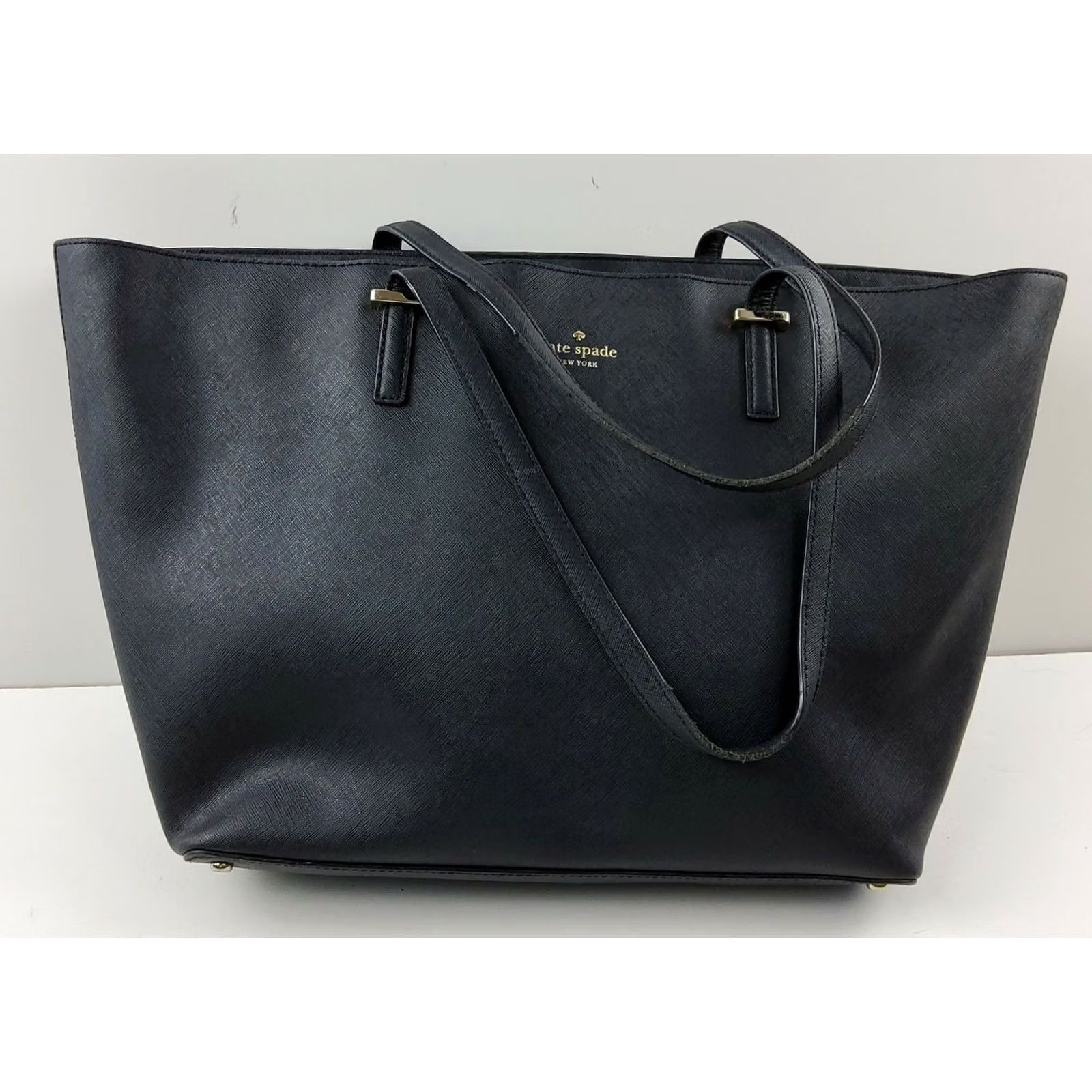 Vintage Kate Spade Cedar Street Harmony Tote Saffiano Leather Shoulder Handbag Purse Womens Large Black Size ONE SIZE - 5 Thumbnail
