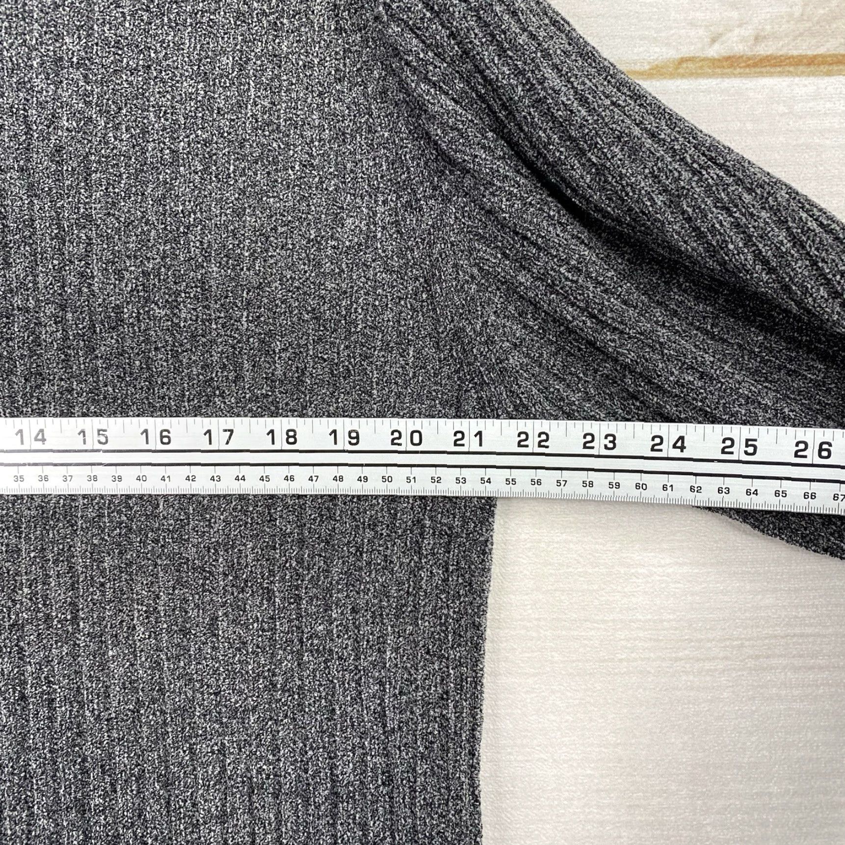 Vintage Giasone Sweater Womens XL Gray Cable Knit Tunic Turtleneck Long Sleeve Classic Size XL / US 12-14 / IT 48-50 - 3 Thumbnail