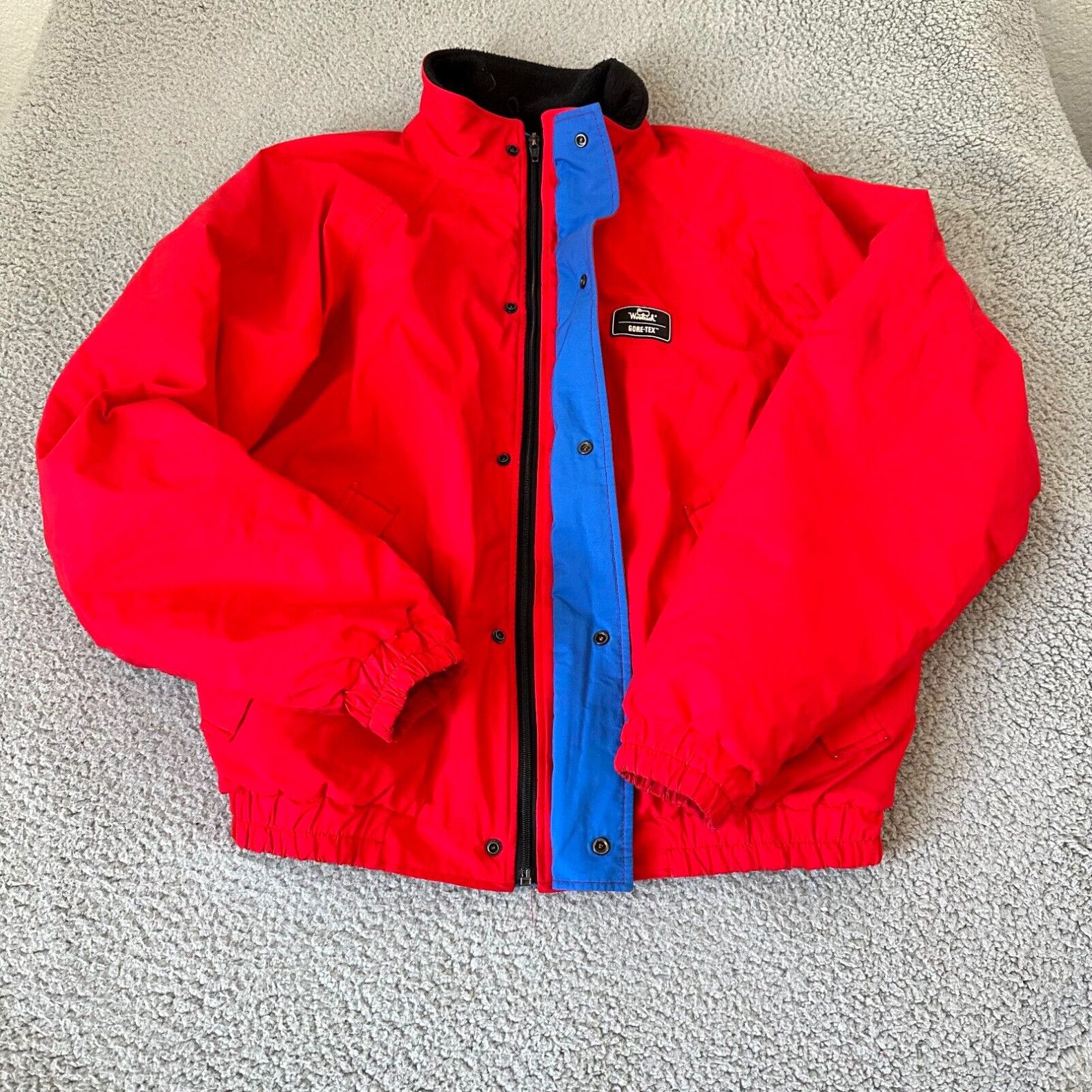 Image of Vintage Woolrich Jacket Mens Extra Large XL Red Parka Full Zip Adult Goretex in White