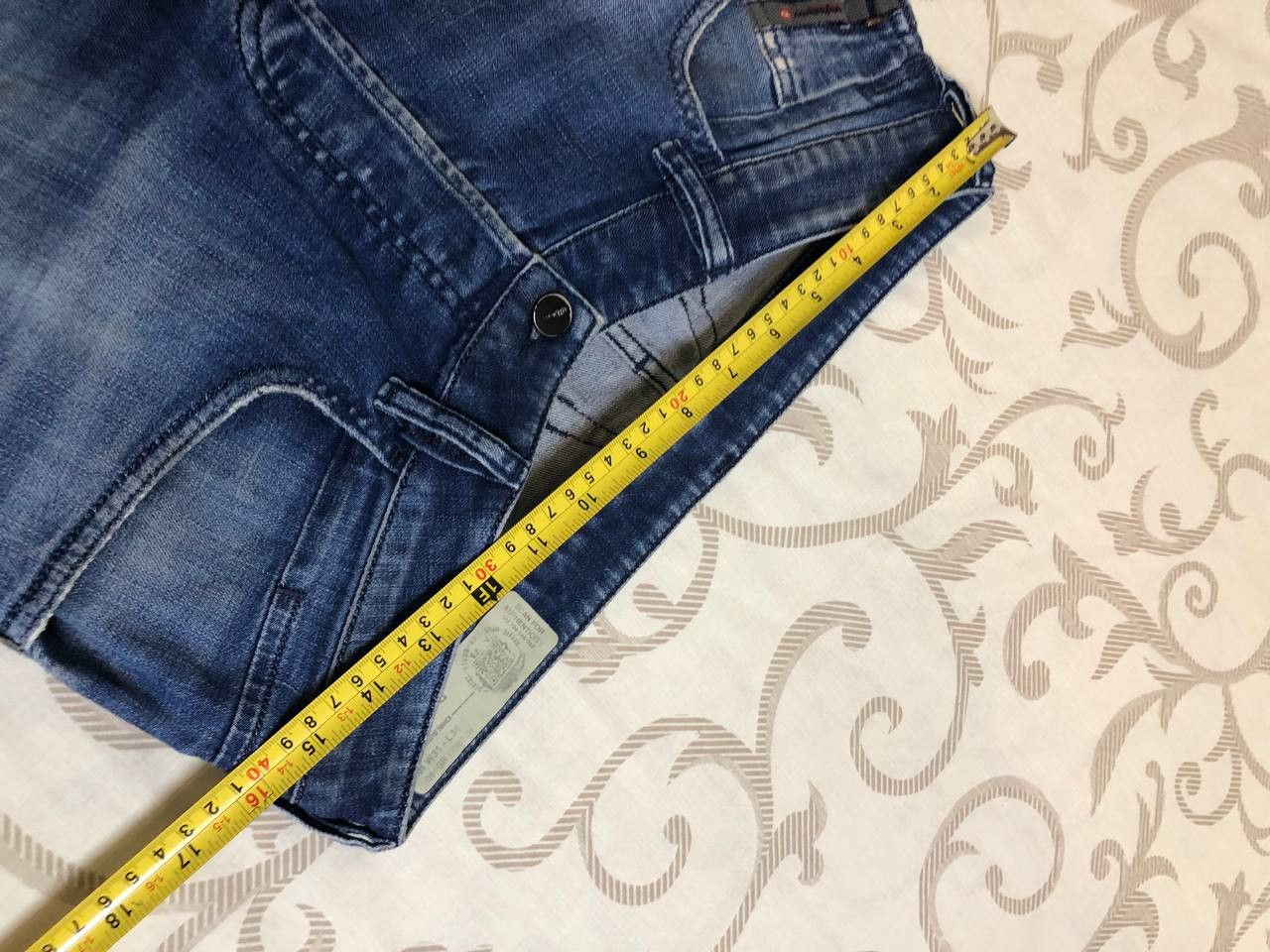 Diesel Diesel D-Bazer Tapered Distressed Dark Blue Jeans Size US 31 - 16 Thumbnail