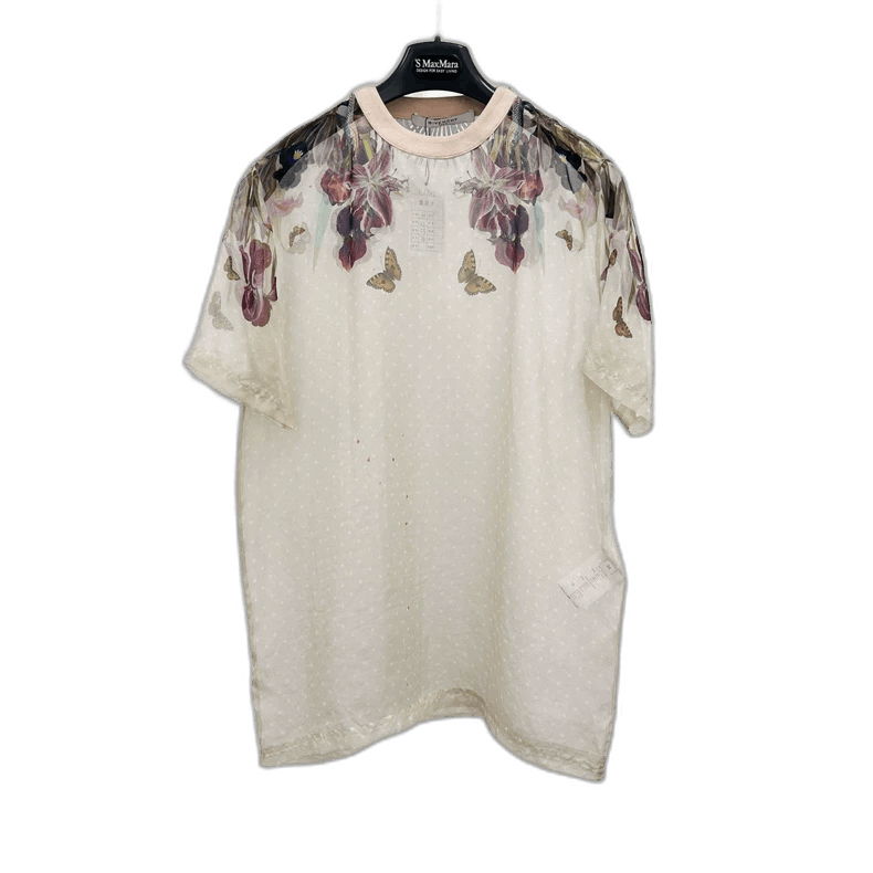 Givenchy Givenchy Floral Short Sleeve Silk Top-yf Size US XS / EU 42 / 0 - 1 Thumbnail