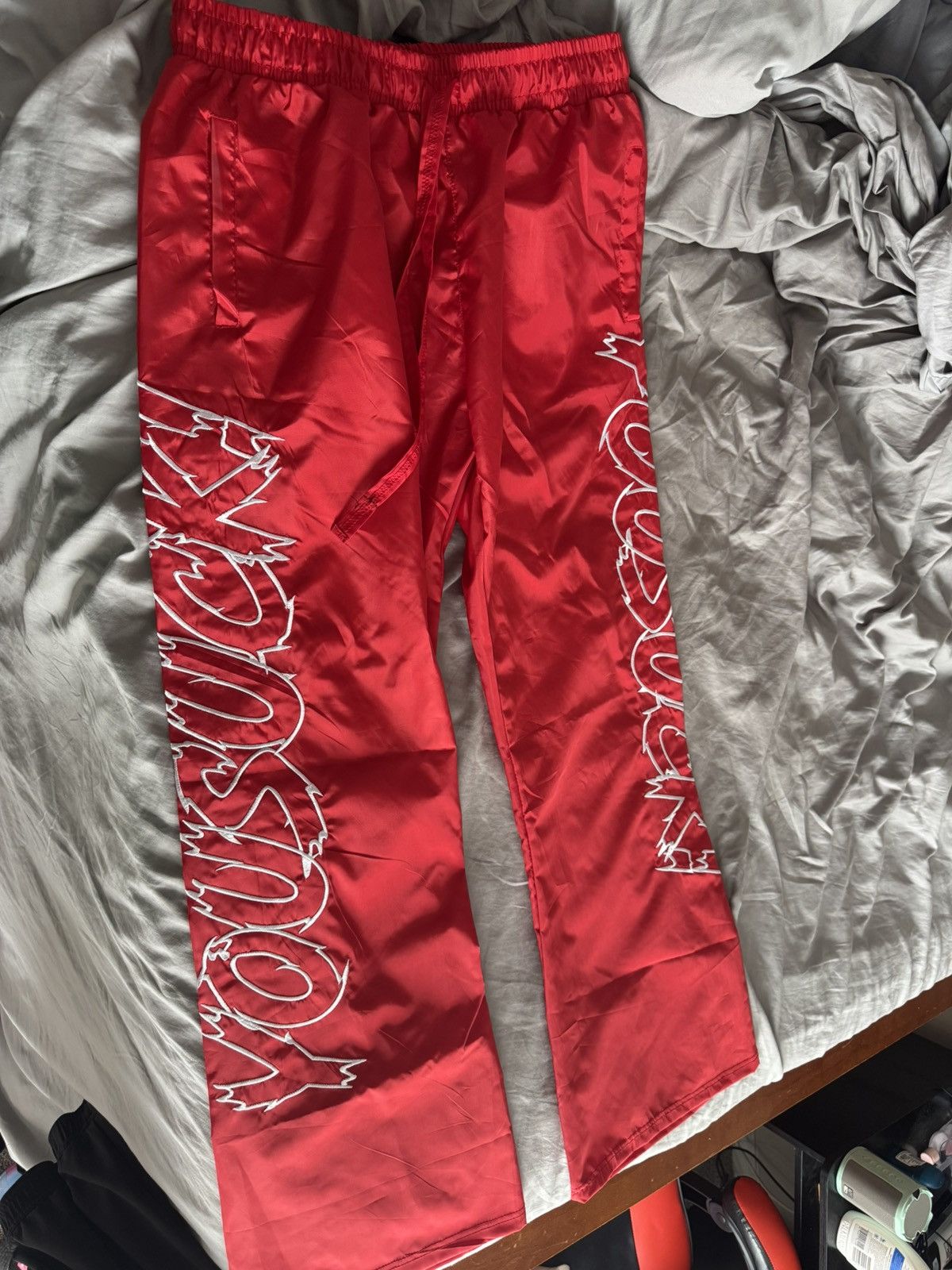 Vintage Red flair pants Size US 34 / EU 50 - 1 Thumbnail