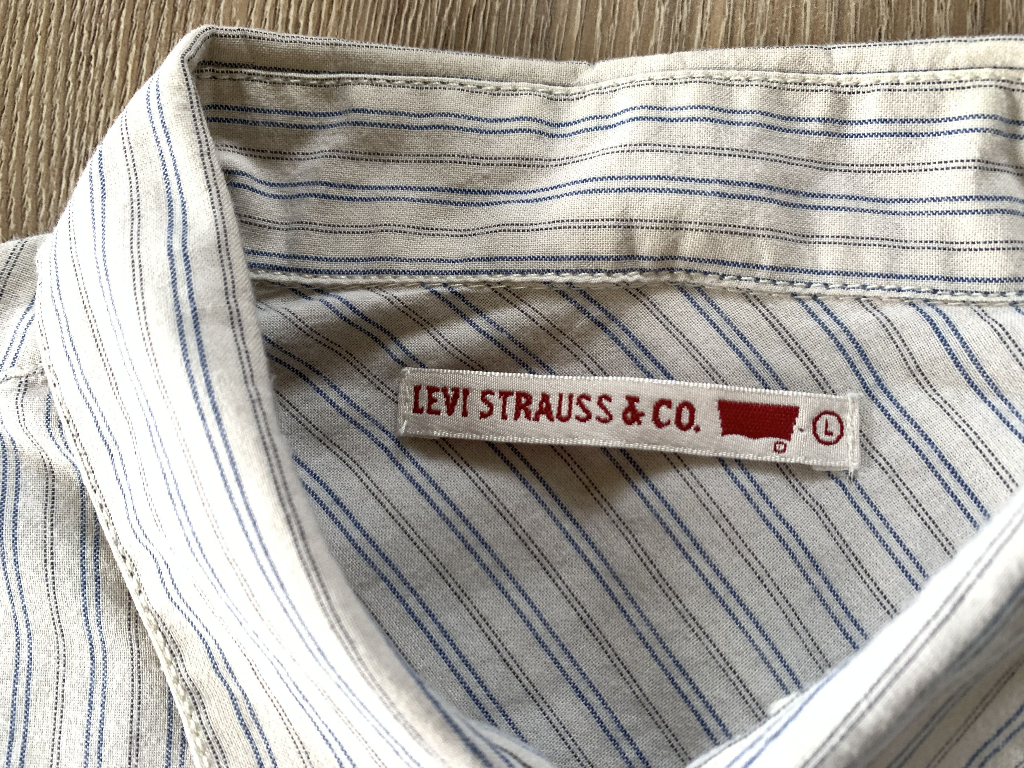 Levi's × Levi's Vintage Clothing Levi's Vintage Long Sleeve Stripe Button Up Shirt Size US L / EU 52-54 / 3 - 5 Thumbnail