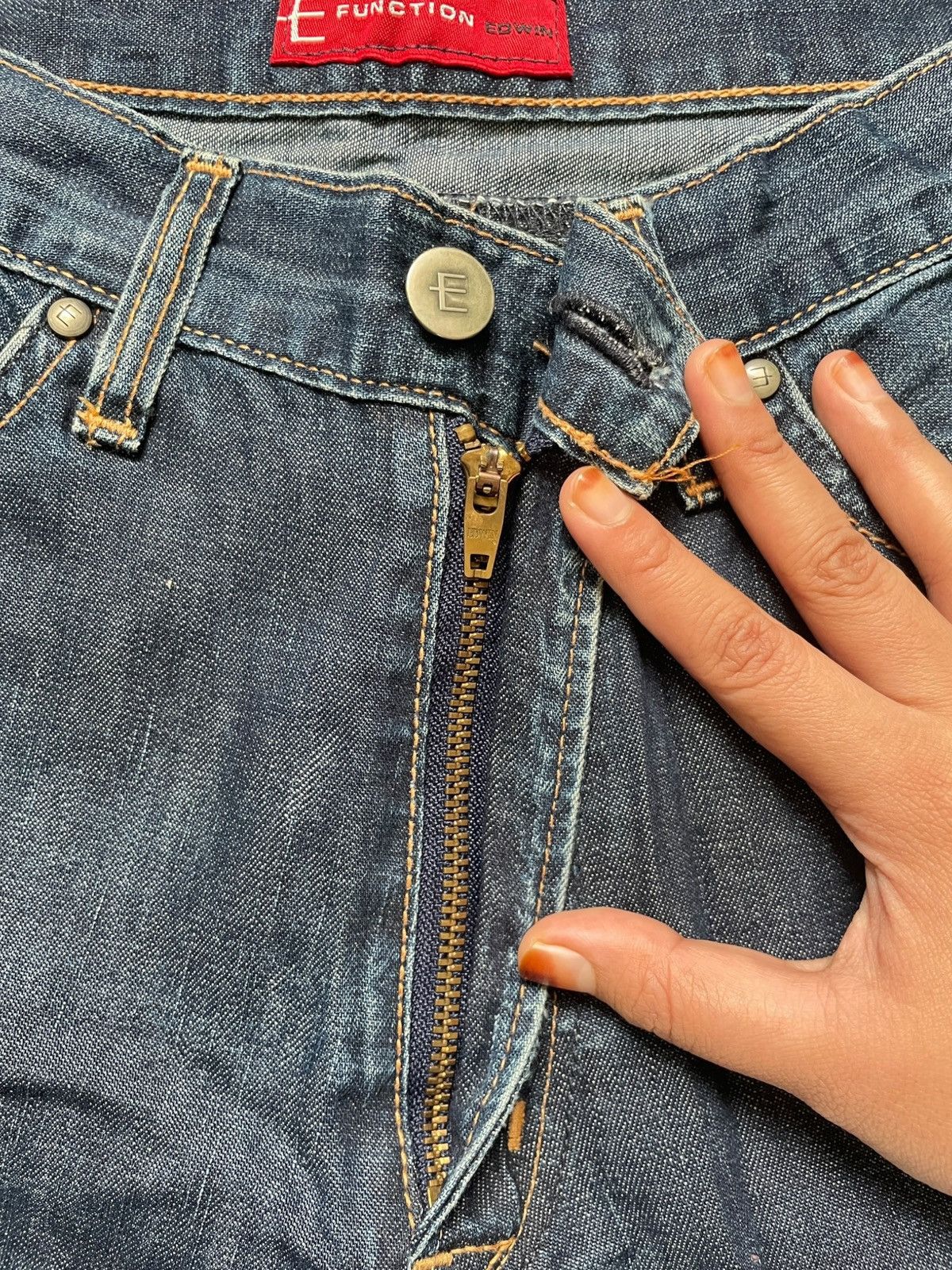 Edwin Vintage Japanese Edwin E Function Blue Wash Loose Baggy Jean Size US 28 / EU 44 - 3 Thumbnail