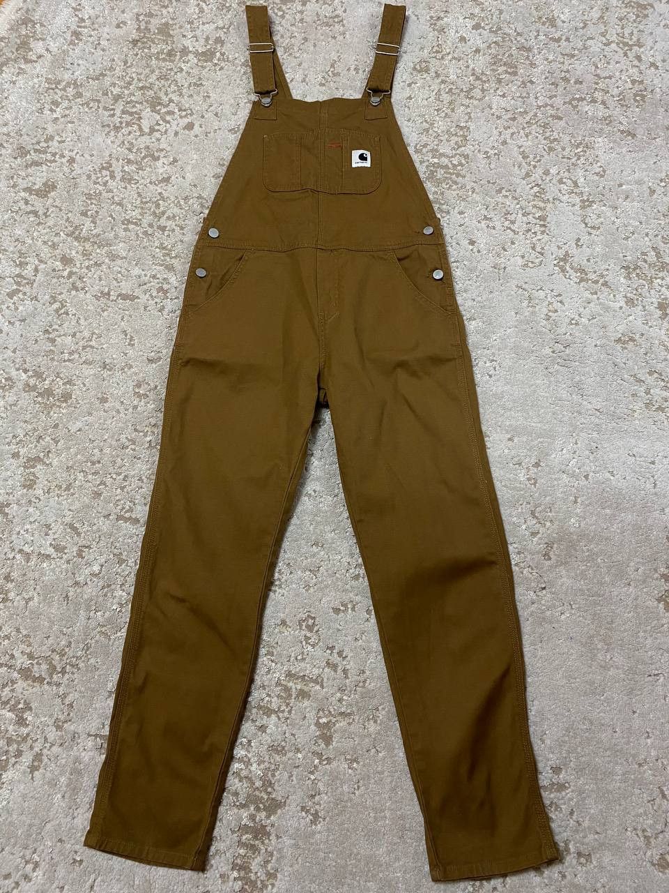 Carhartt Carhartt wip - bib overalls straight - dusty h brown rinsed Size US 32 / EU 48 - 7 Thumbnail