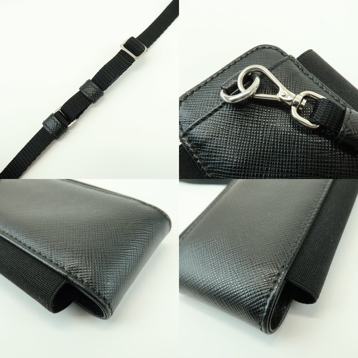 Prada Prada Saffiano Phone Case Black Size ONE SIZE - 4 Thumbnail