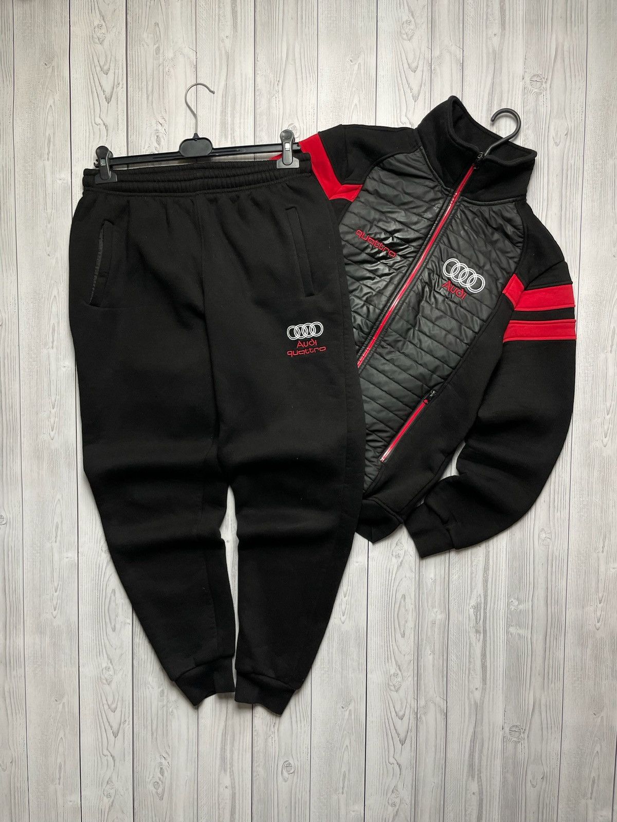 Vintage Vintage Audi Quattro tracksuit size L logo rare Size US L / EU 52-54 / 3 - 1 Thumbnail