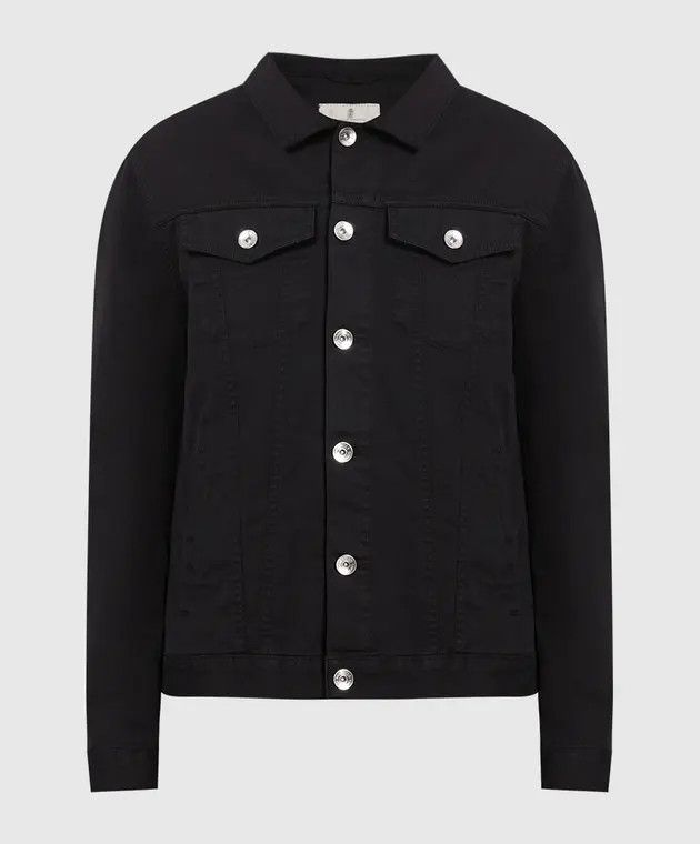 Brunello Cucinelli o1mle0725 Denim Jacket in Black Size US M / EU 48-50 / 2 - 1 Thumbnail