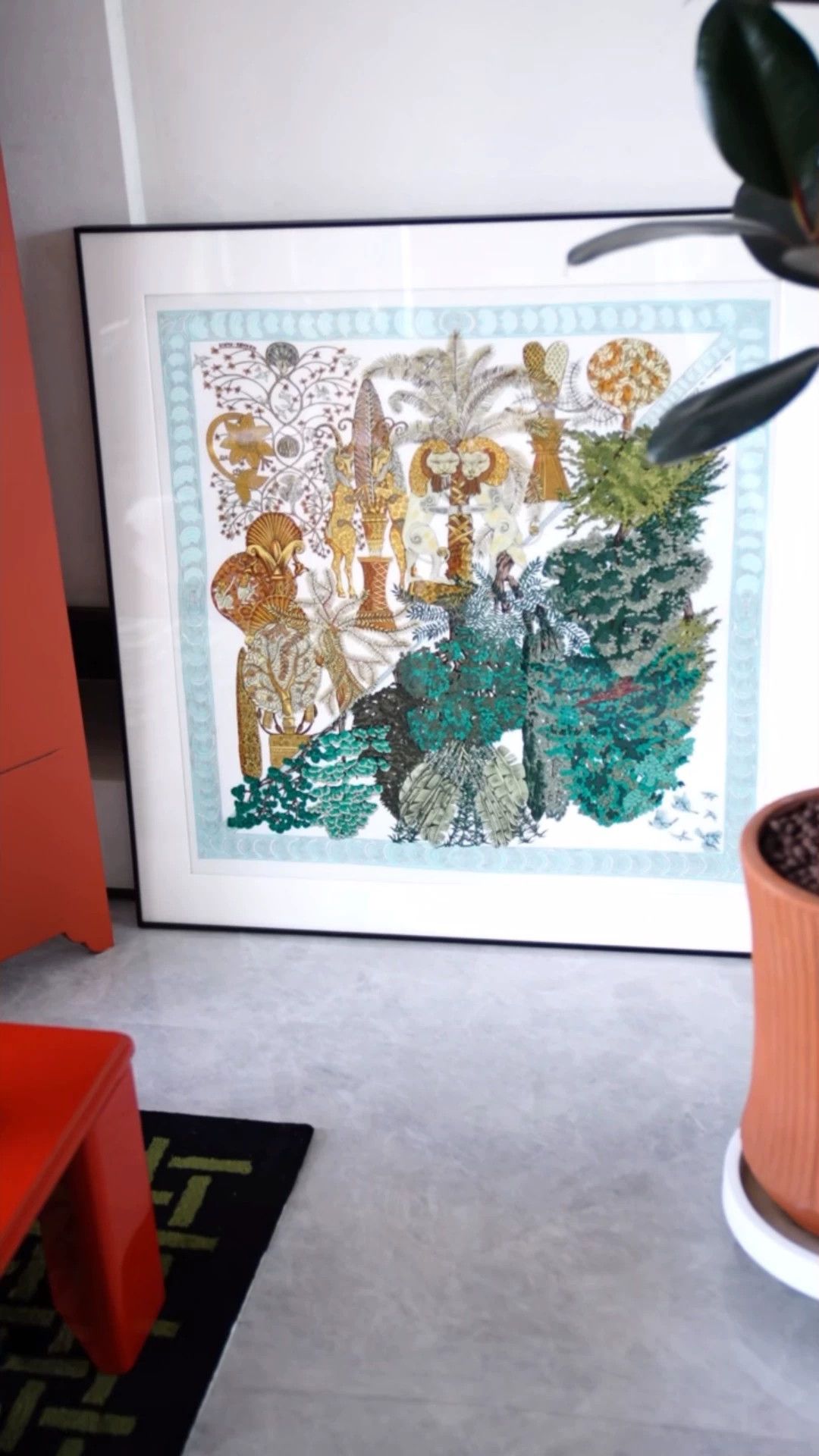 Hermes Hermes 1998 Annie Faivre Silk Scarf 'Les Légendes' Size ONE SIZE - 1 Thumbnail