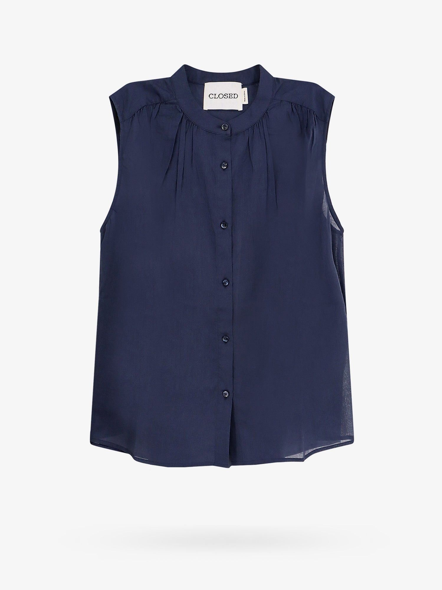 image of Closed Shirt Woman Blue Shirts, Women's (Size Small)