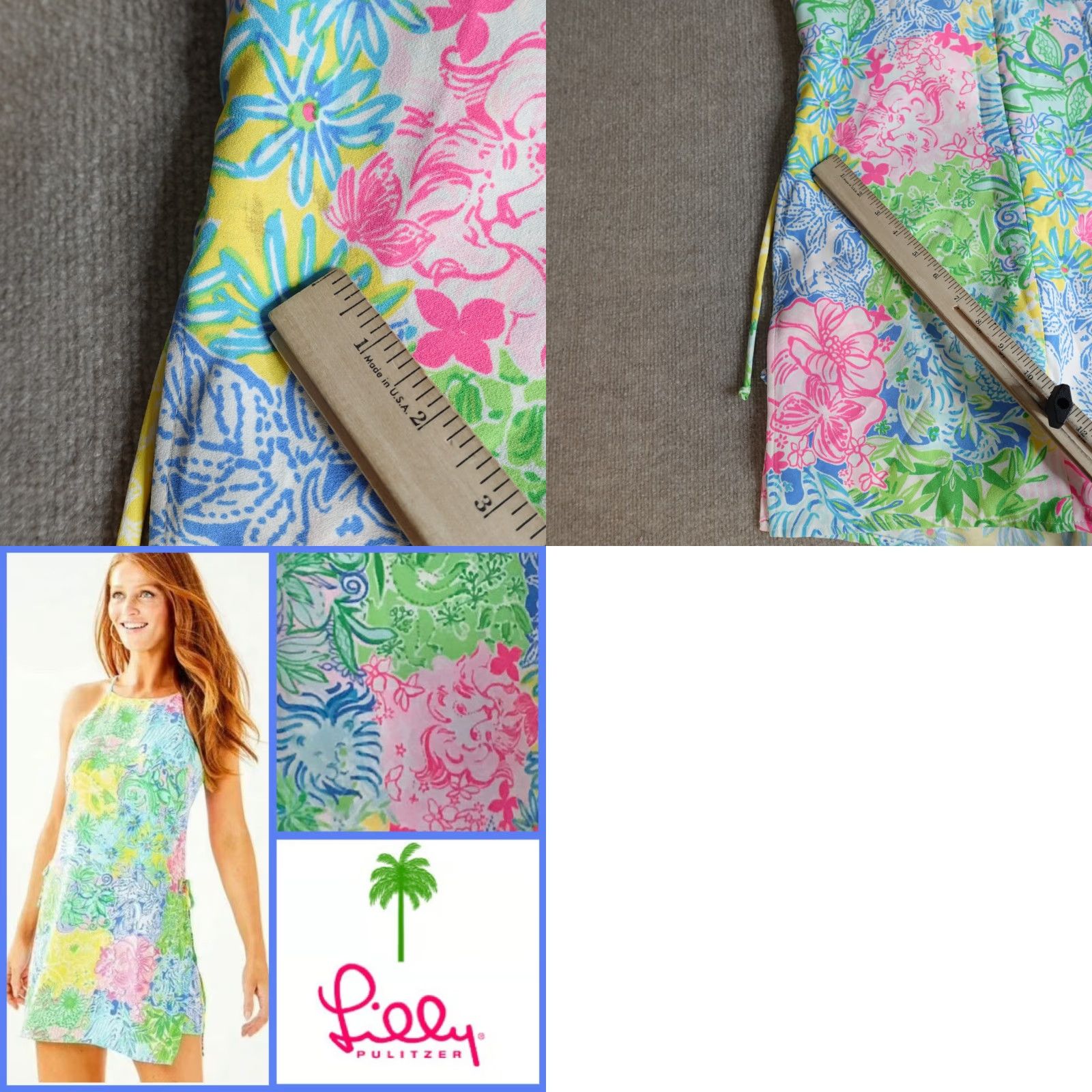 Lilly Pulitzer Lilly Pulitzer Romper Women's 2 Blue Green Pearl Floral Sleeveless Zip One-Piece Casual Regular Modern Colorful 2 Size 26" / US 2 / IT 38 - 9 Thumbnail