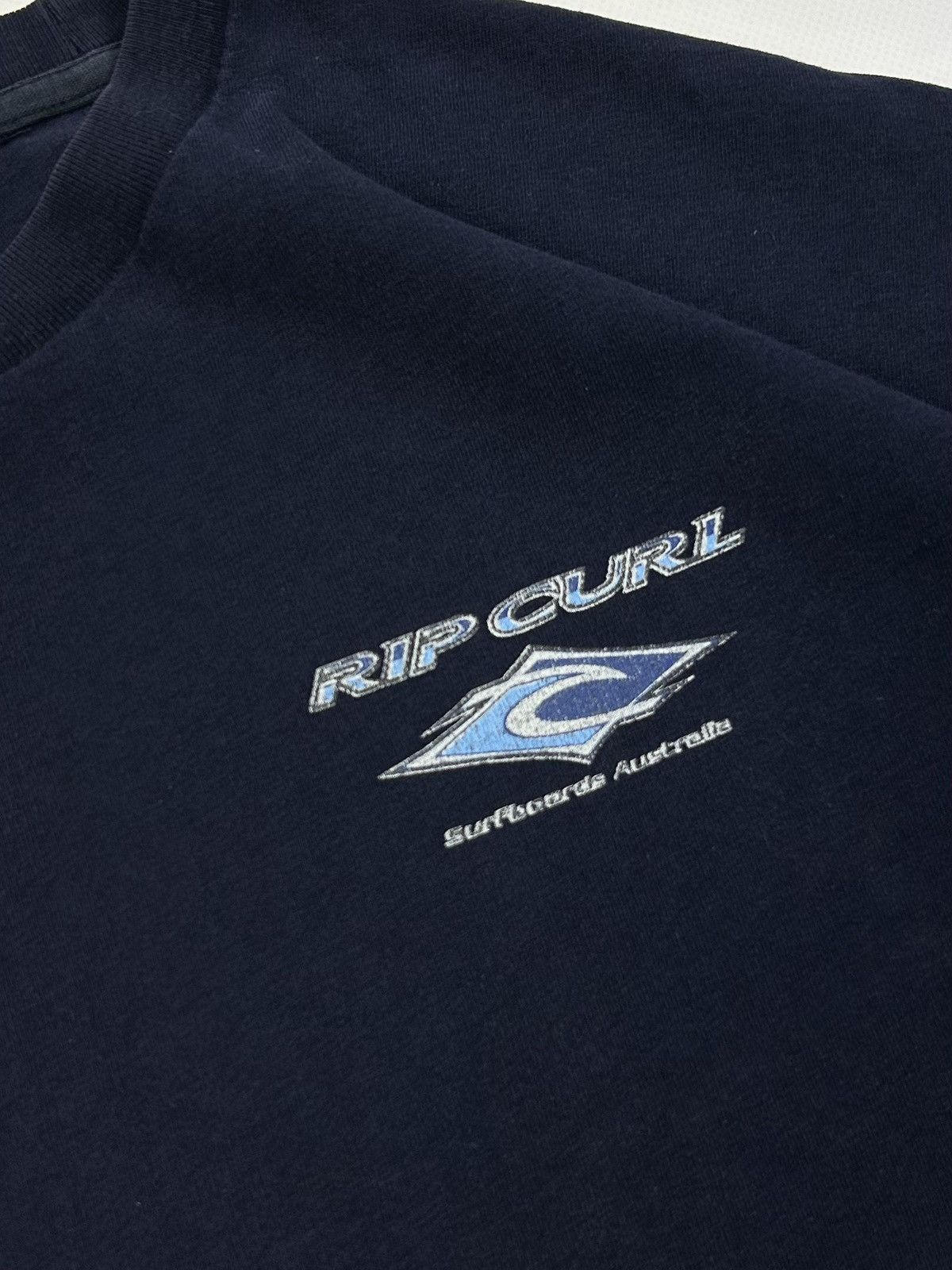 Rip Curl rare 90s Rip Curl Surfboards Australia Tee Navy Vintage Size US L / EU 52-54 / 3 - 13 Thumbnail