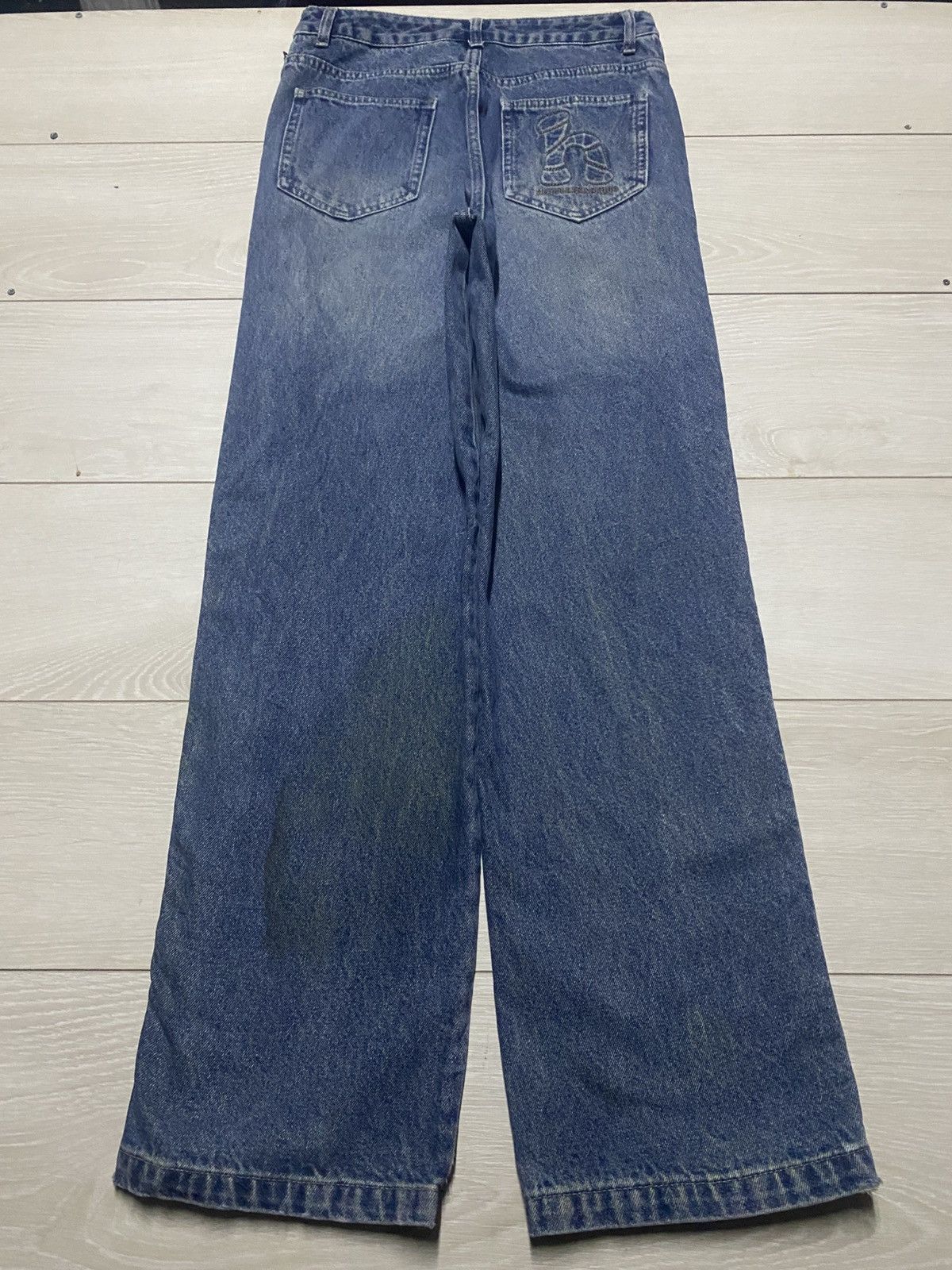 Japanese Brand Hotter Than Hell Wide Leg Zip Panel Jeans Super Statement Size US 30 / EU 46 - 4 Thumbnail
