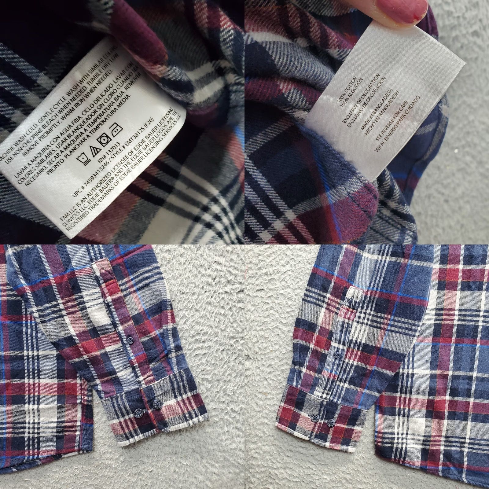 Eddie Bauer Eddie Bauer Bristol Flannel Shirt Mens XXL Multi Plaid Long Sleeve Button-Up Size US XXL / EU 58 / 5 - 8 Thumbnail