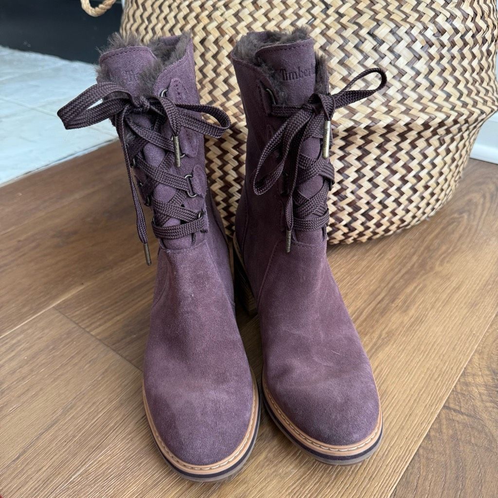 Timberland NWOB Timberland Sienna High Waterproof Mid Boots Dark Purple Size US 8.5 / IT 38.5 - 4 Thumbnail