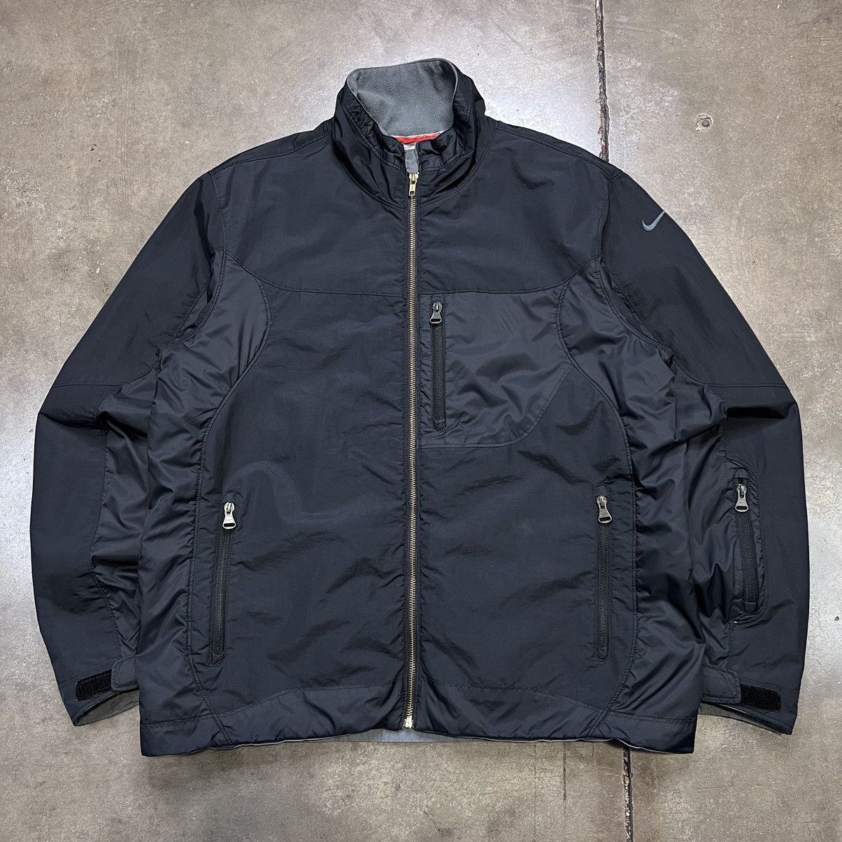 Vintage 2000s NIke ACG Half Zip Light Jacket Black