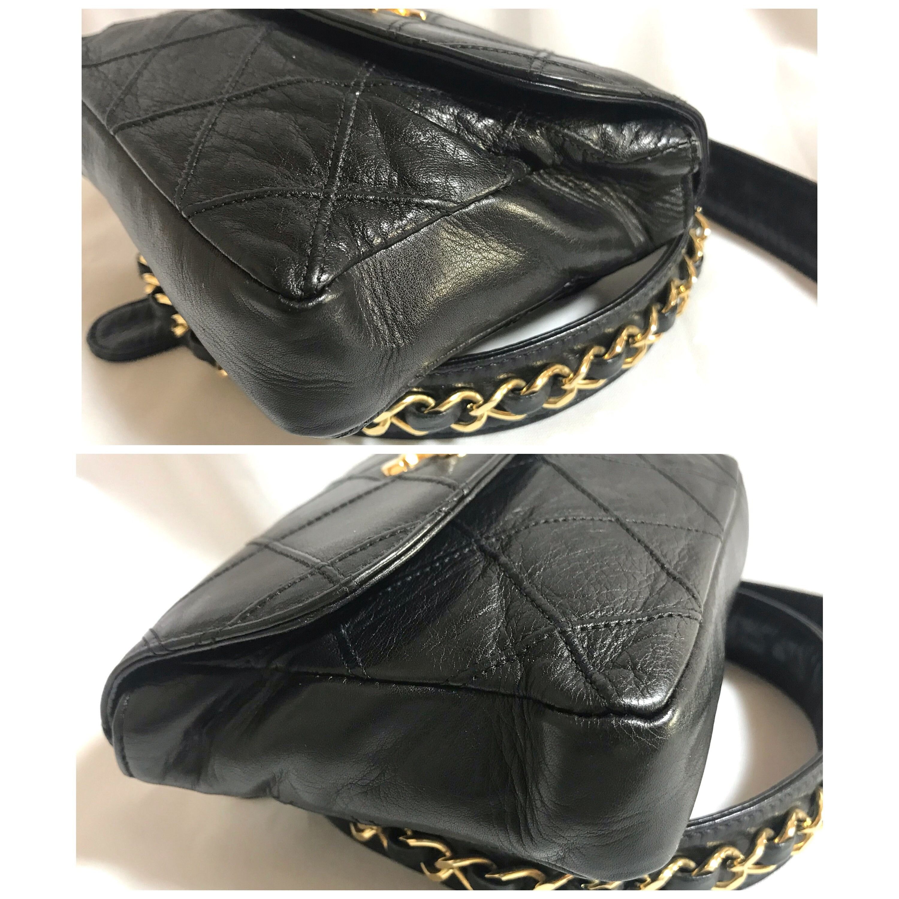 Chanel Vintage CHANEL black leather waist purse, fanny pack Size ONE SIZE - 8 Thumbnail