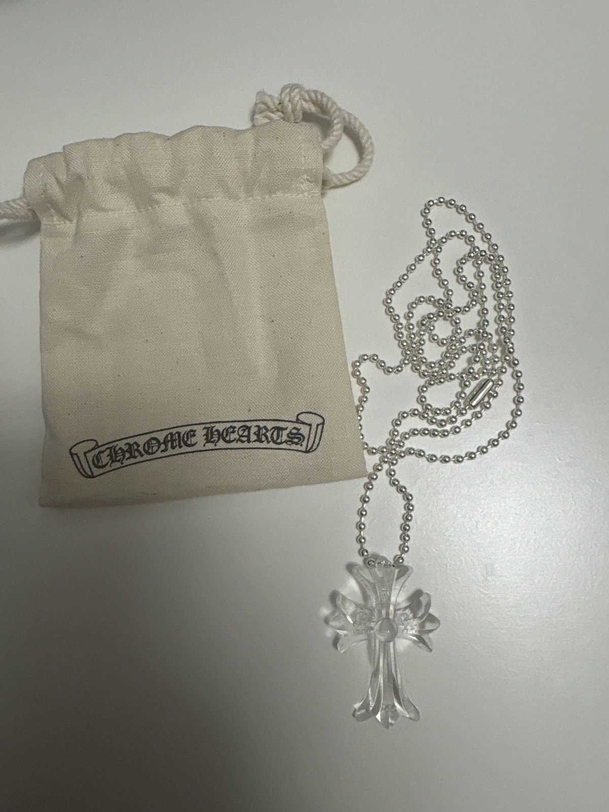 Chrome Hearts Chrome Hearts Clear Cross Pendant Necklace – Acrylic Cross Size ONE SIZE - 2 Thumbnail