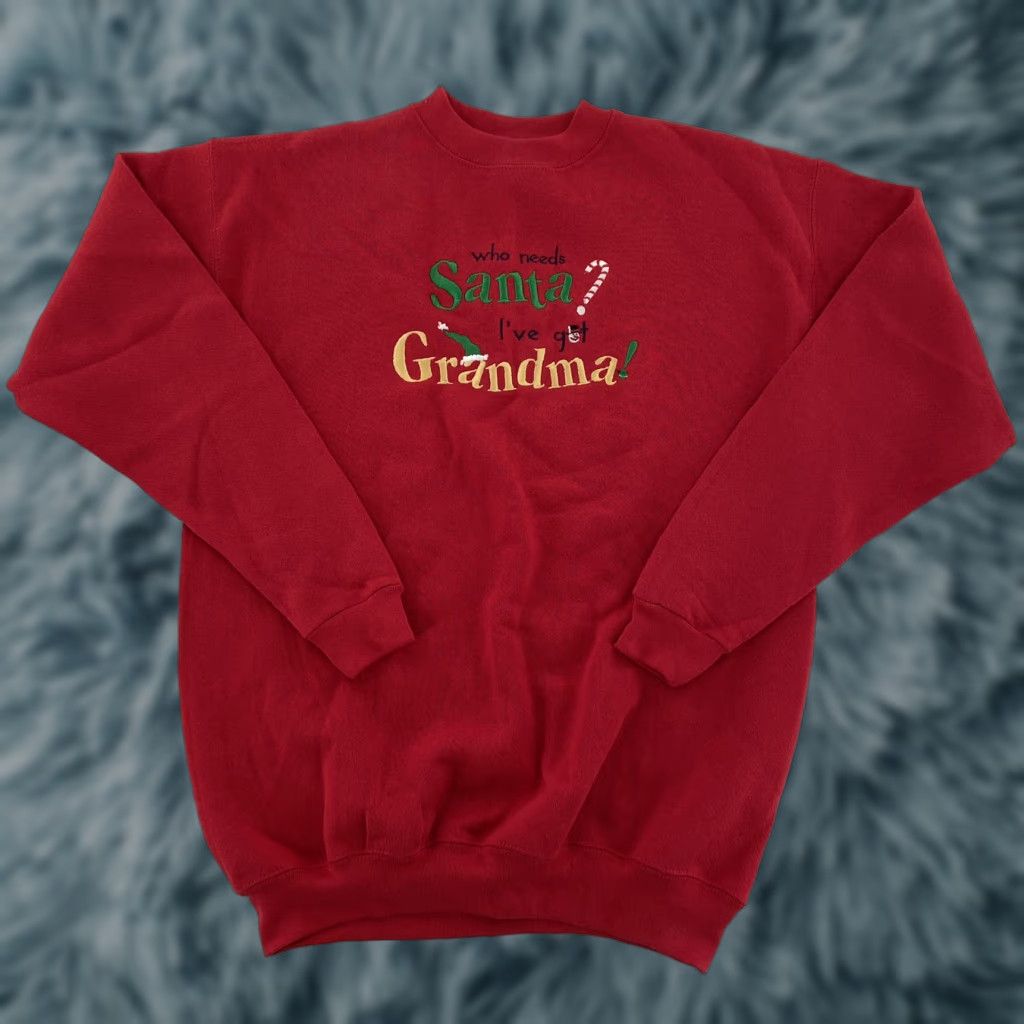 Tultex VINTAGE Tultex Christmas Shirt Womens Adult M Red Candy Cane Sweater 1990s Christmas Womens Size M / US 6-8 / IT 42-44 - 1 Thumbnail