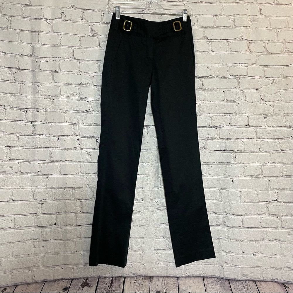 Hoss Intropia NWT New Hoss Intropia Black Cotton Buckles Pants Size 34FR Size 25" / US 0 / IT 36 - 2 Thumbnail