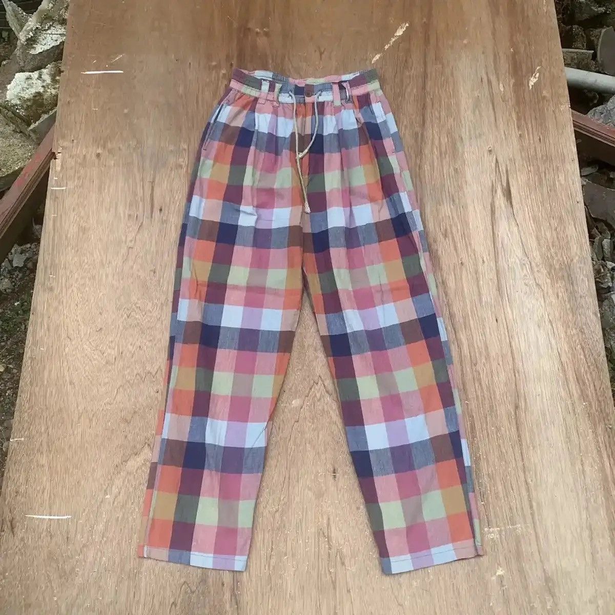 Fragment Design CHECKERBOARD TROUSERS JAPANESE VINTAGE SOFT COTTON EASY PANT Size US 29 - 3 Thumbnail