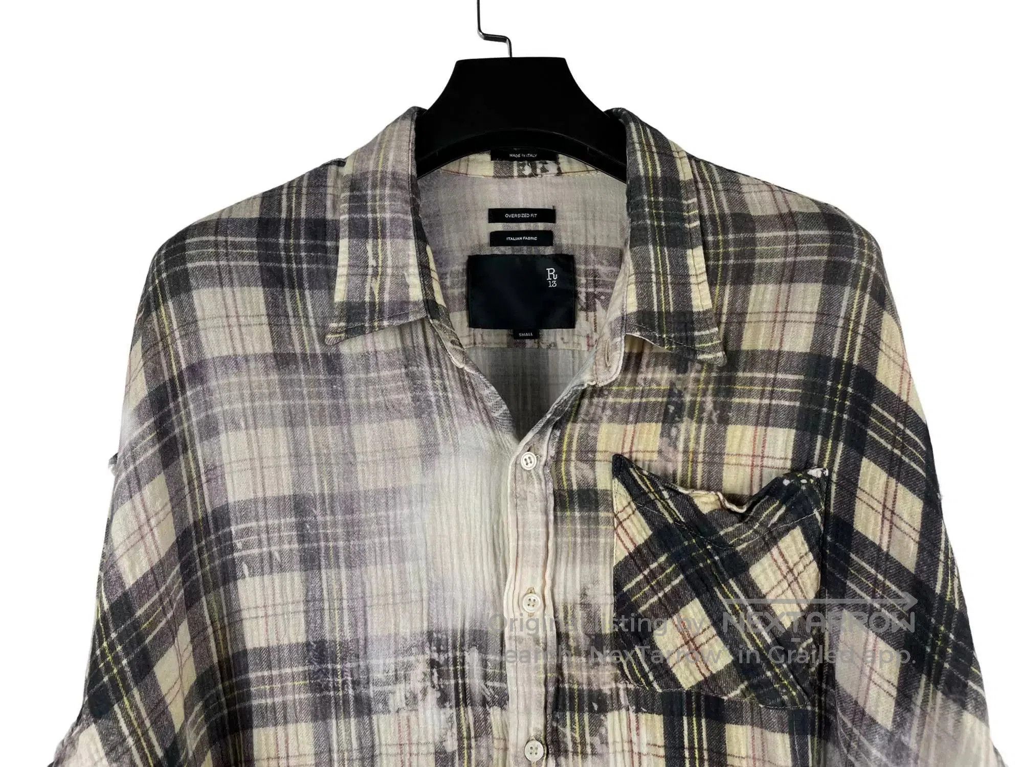 R13 R13 Loose Frayed Plaid Shirt. Size S / US 4 / IT 40 - 3 Thumbnail
