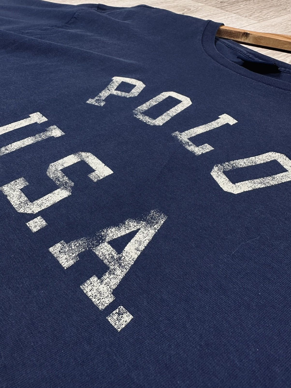 Polo Ralph Lauren × Ralph Lauren Sport Vintage Polo Sport Ralph Lauren USA Big Logo T-Shirt Size US L / EU 52-54 / 3 - 6 Thumbnail