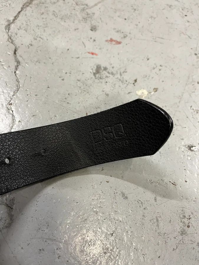 Designer × Dsquared2 × Vintage DSquared2 Black Leather Belt Size ONE SIZE - 7 Thumbnail