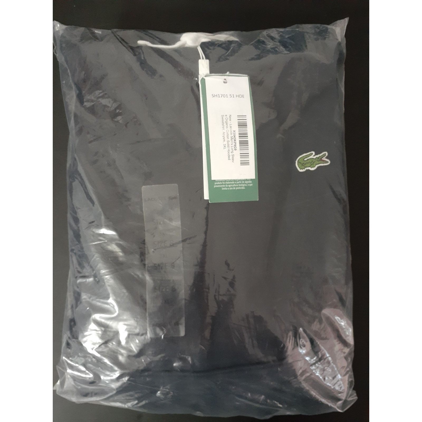 Lacoste Lacoste Mens Long Sleeve Organic Cotton Sweatshirt Abysm 3XL Size US XXL / EU 58 / 5 - 2 Thumbnail