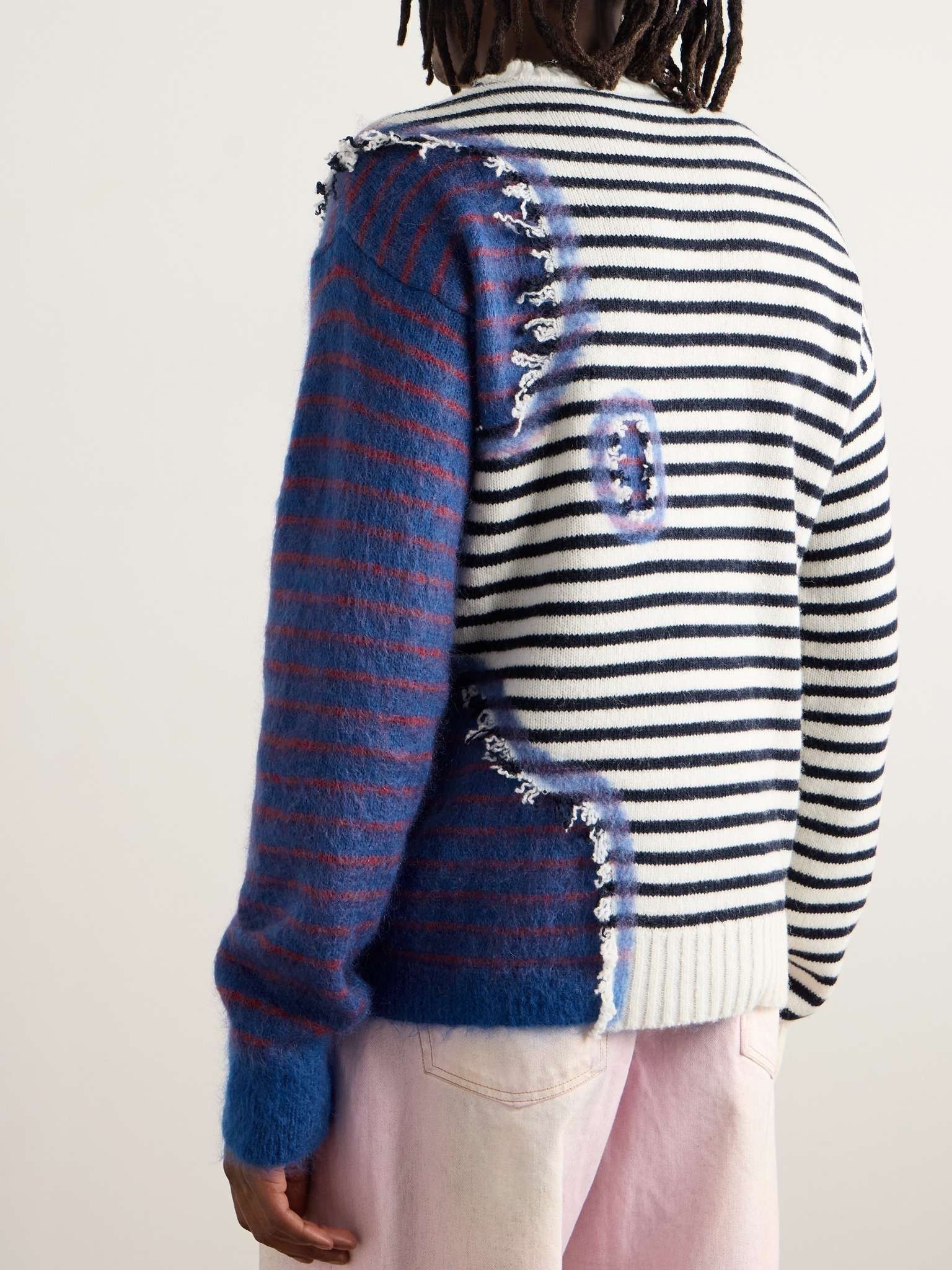 Marni o1w1db11125 Patchwork Striped Wool Sweater in Multicolor Size US S / EU 44-46 / 1 - 4 Thumbnail
