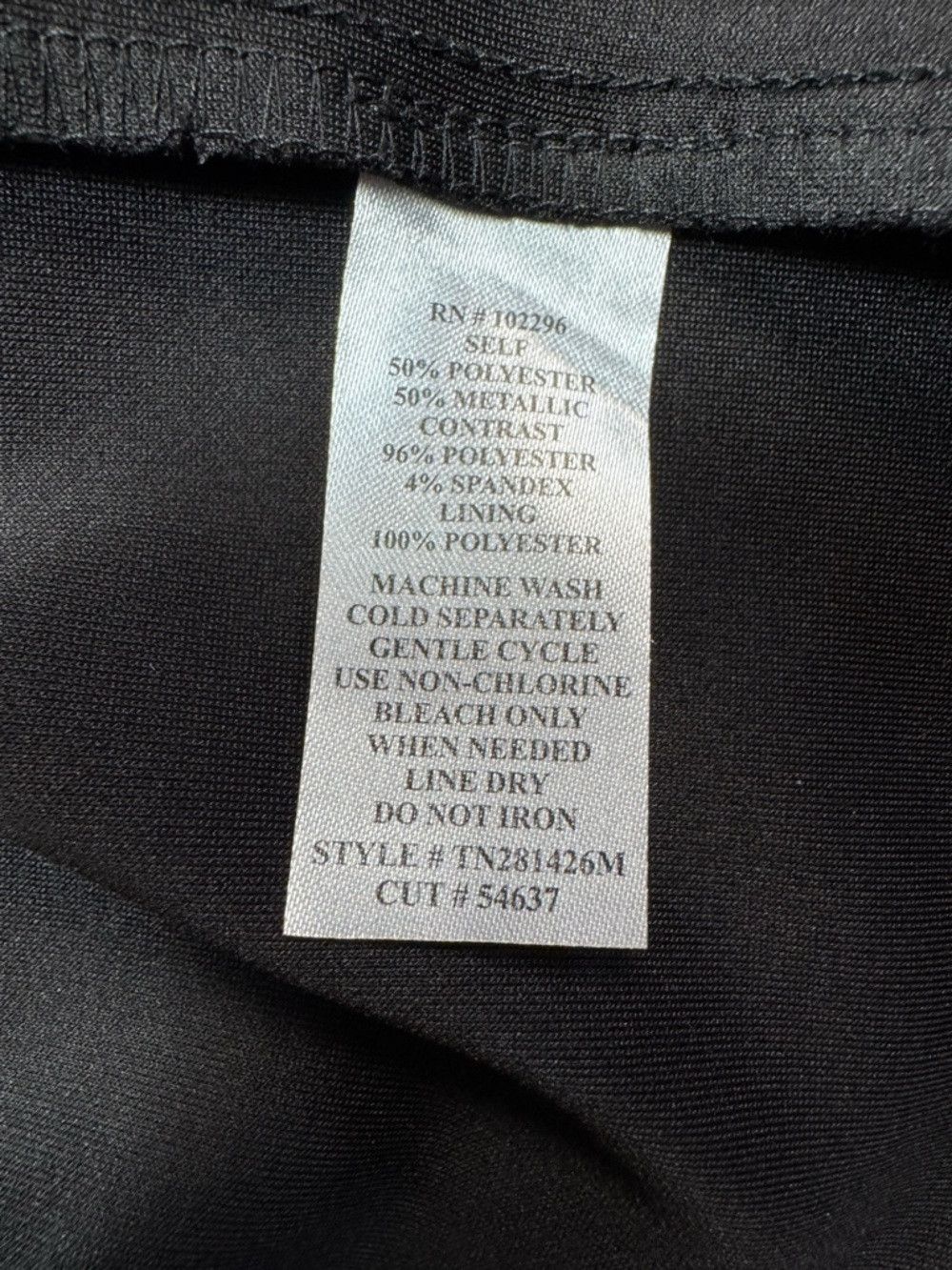 Other Connected Apparel Black Midi Dress With Metallic Front Pane Size XL / US 12-14 / IT 48-50 - 8 Thumbnail