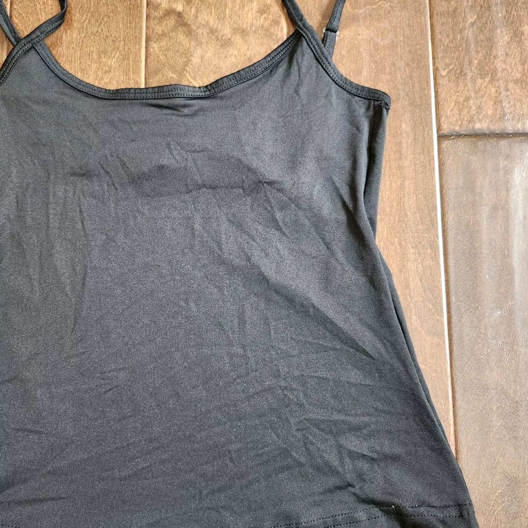 Vintage Lily Tank Top Black Sleeveless Spaghetti Strap Pullover - Small Womens Regular Fit Short Sleeveless Teen Casual Formal Party/Cocktail Size S / US 4 / IT 40 - 3 Thumbnail