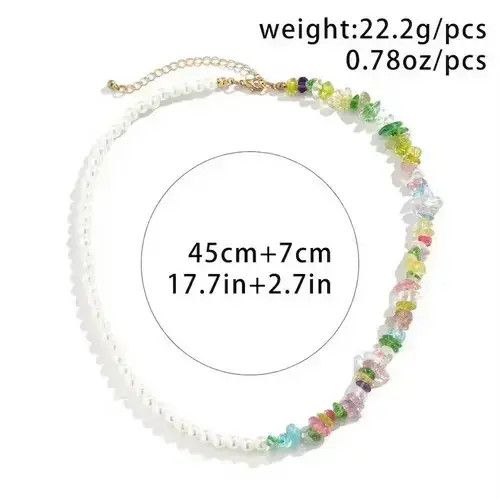 Other Glass Crystal Imitation Pearl Choker Necklace Size ONE SIZE - 4 Thumbnail