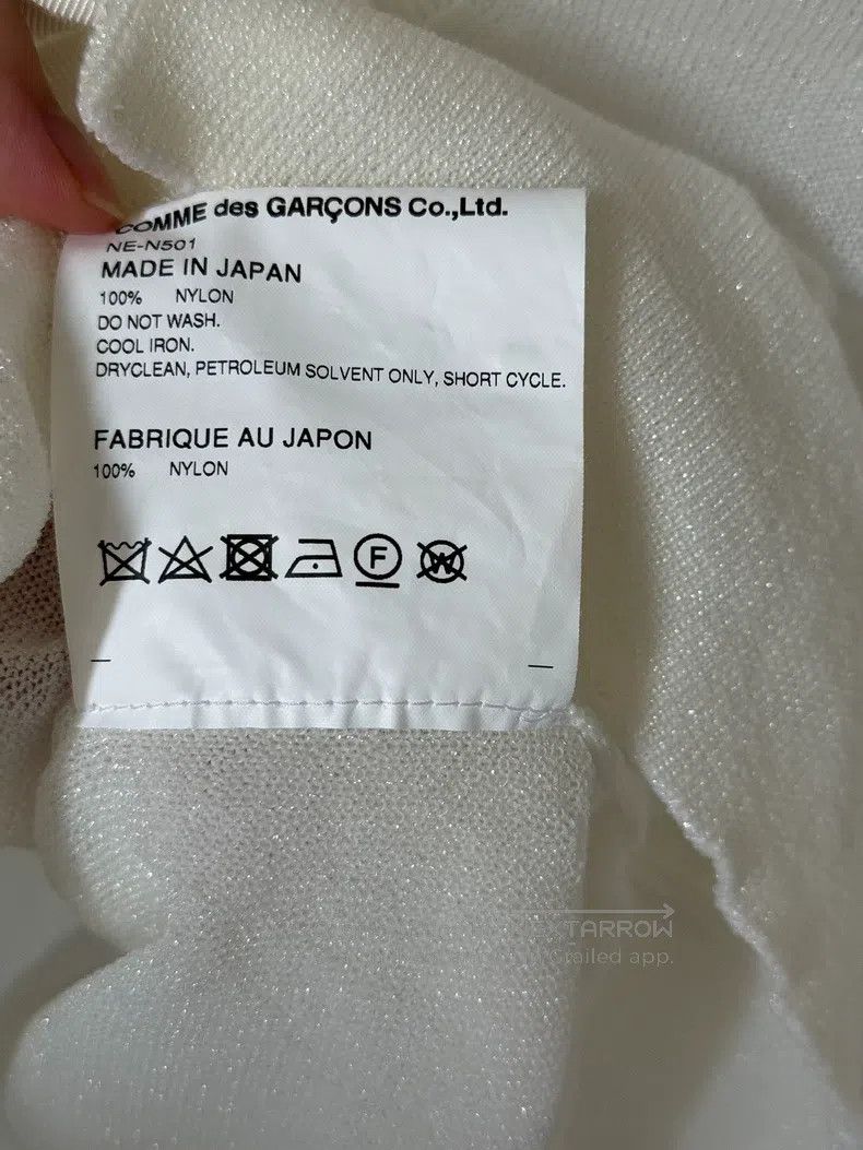 Comme des Garcons Comme Des Garcons Ivory Knit Cardigan Size S / US 4 / IT 40 - 6 Thumbnail