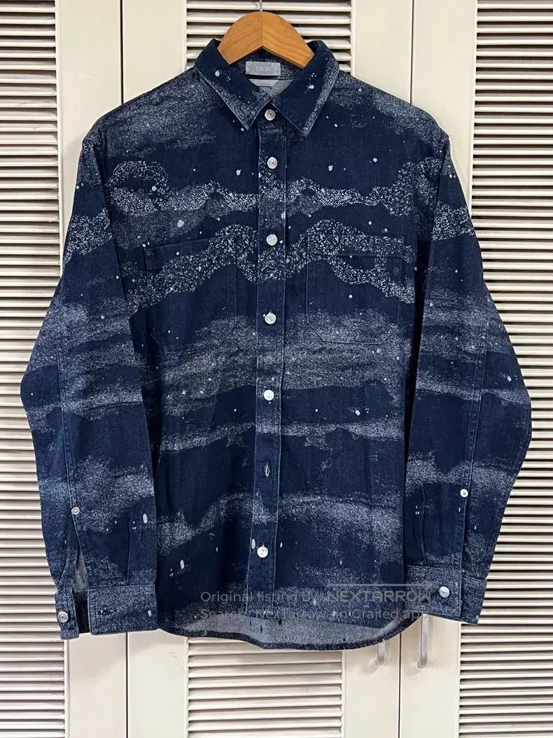 Dior Dior Size 38 Starry Denim Shirt Size US XXS / EU 40 - 1 Thumbnail
