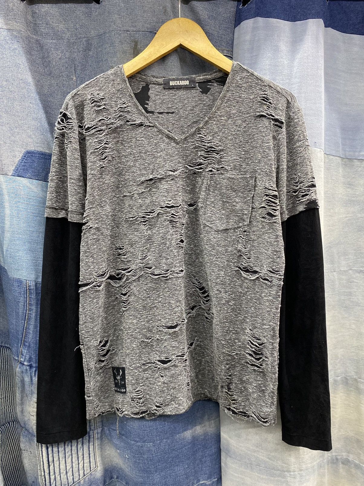 If Six Was Nine undefined distressed longsleeve double layer buckaroo japan Size US M / EU 48-50 / 2 - 2 Thumbnail
