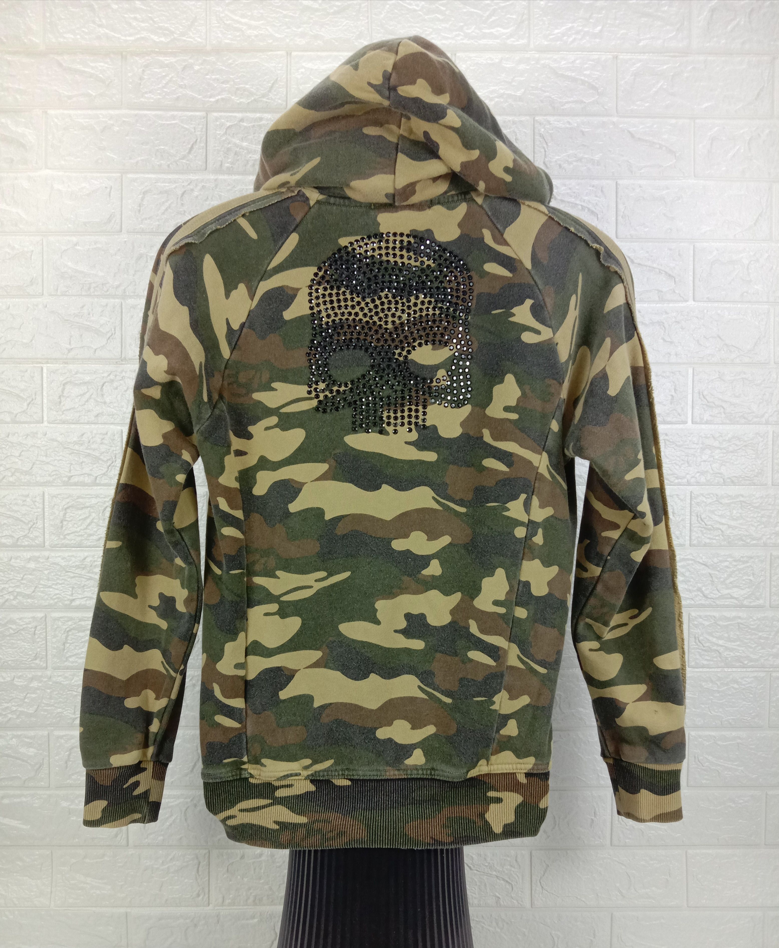HYDROGEN Hydrogen Camo Black Diamond Skull Patched Hoodie Sweatshirt Size US M / EU 48-50 / 2 - 1 Thumbnail