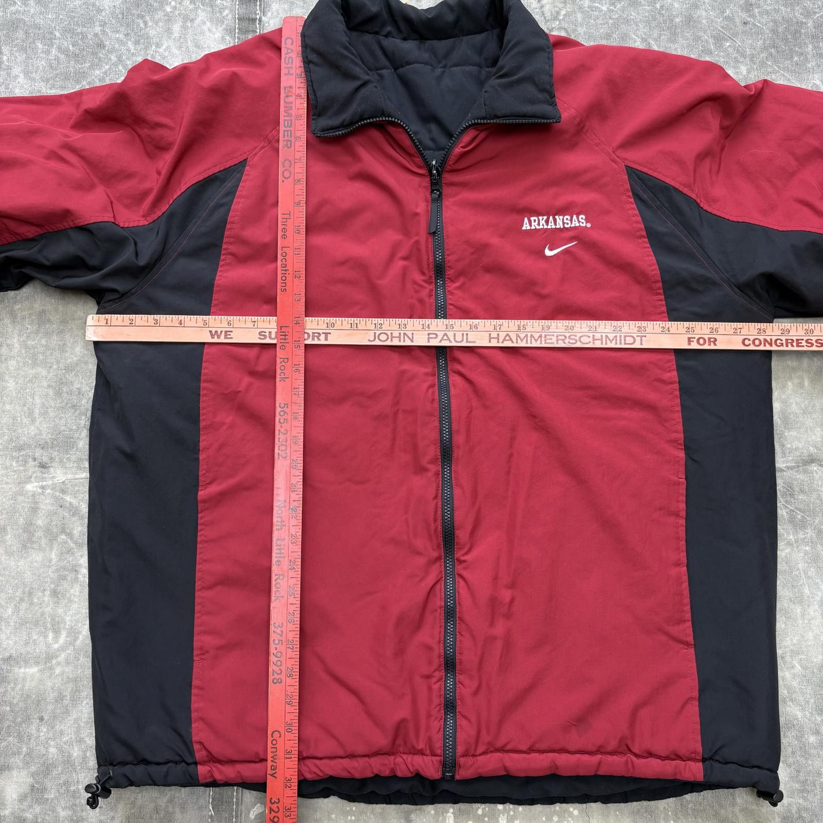 Nike Vintage Y2K Nike Team Arkansas Razorbacks Reversible Puffer Size US XL / EU 56 / 4 - 5 Thumbnail