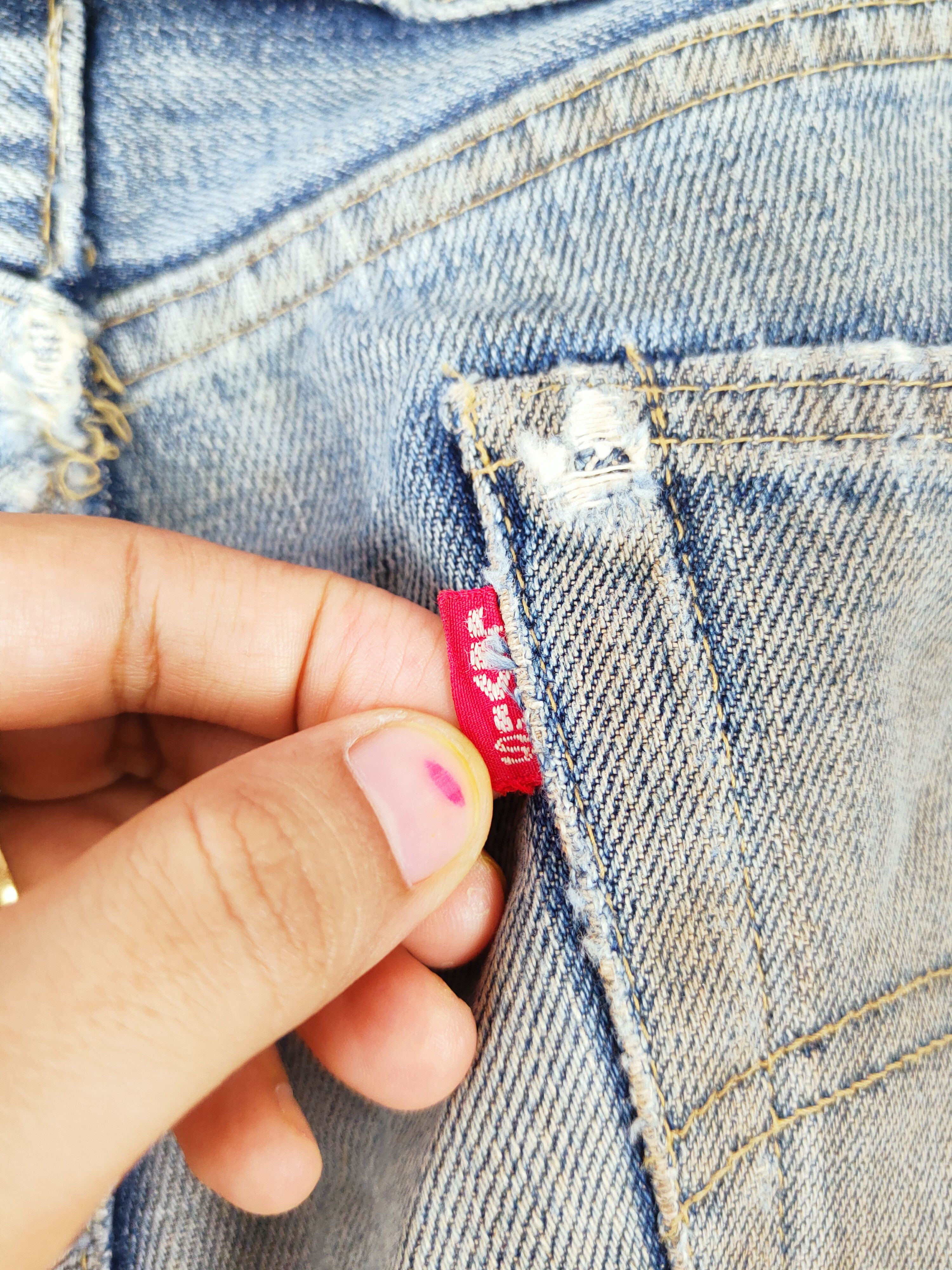 Levi's Levi's Big E light wash Faded Distressed grunge denim #W932 Size US 31 - 10 Thumbnail