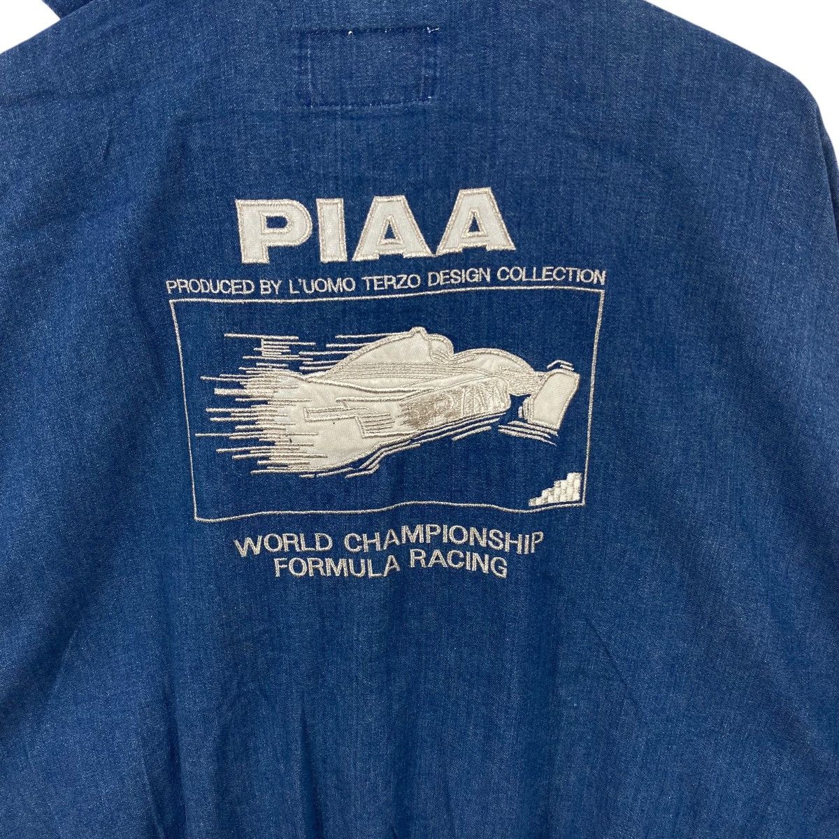 Vintage Vintage PIAA SPORTS ELEGANCE Japan Racing Denim Hooded Size US XXL / EU 58 / 5 - 9 Thumbnail